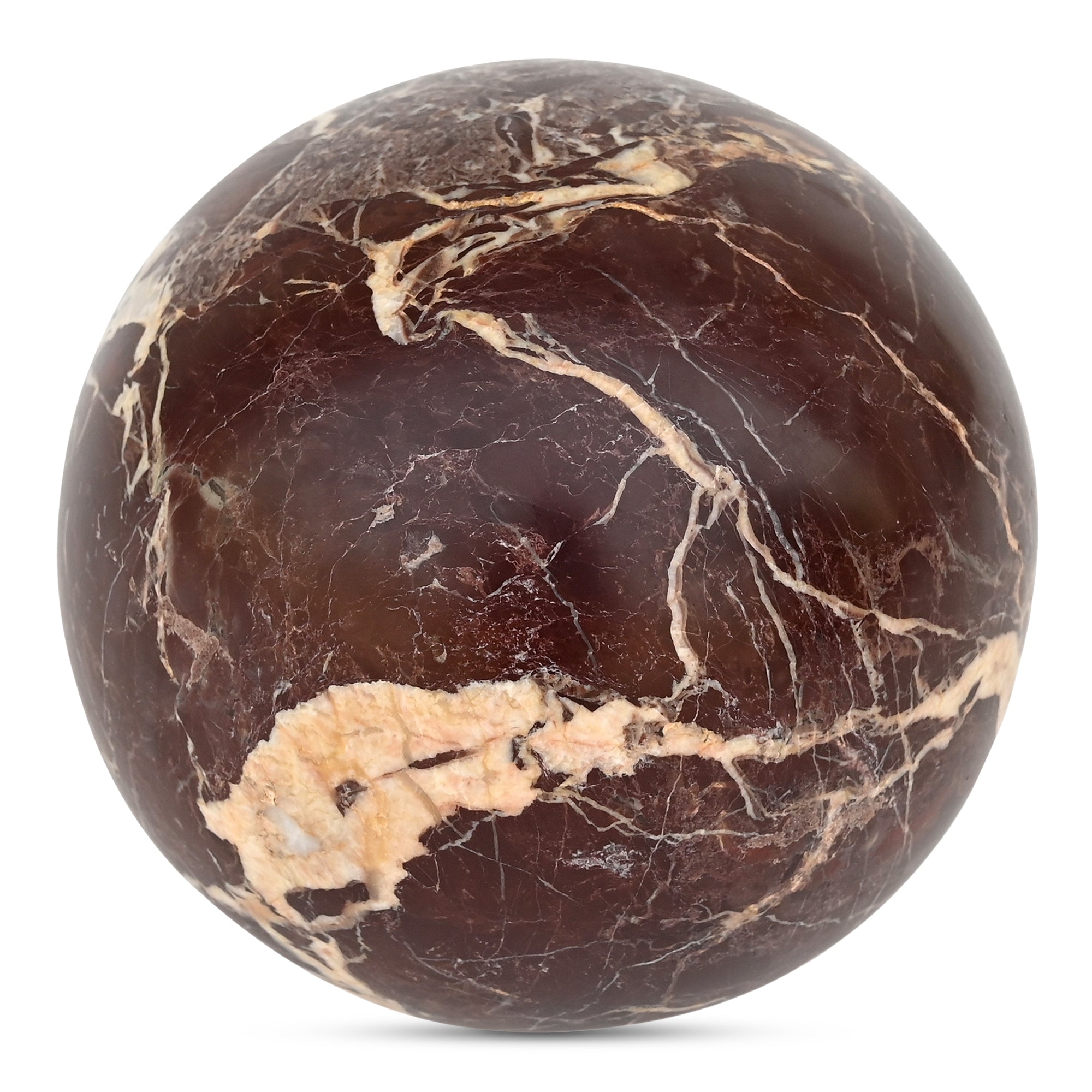 Odessa Sphere Tabletop Accent Red Levanto Marble - Moes Home