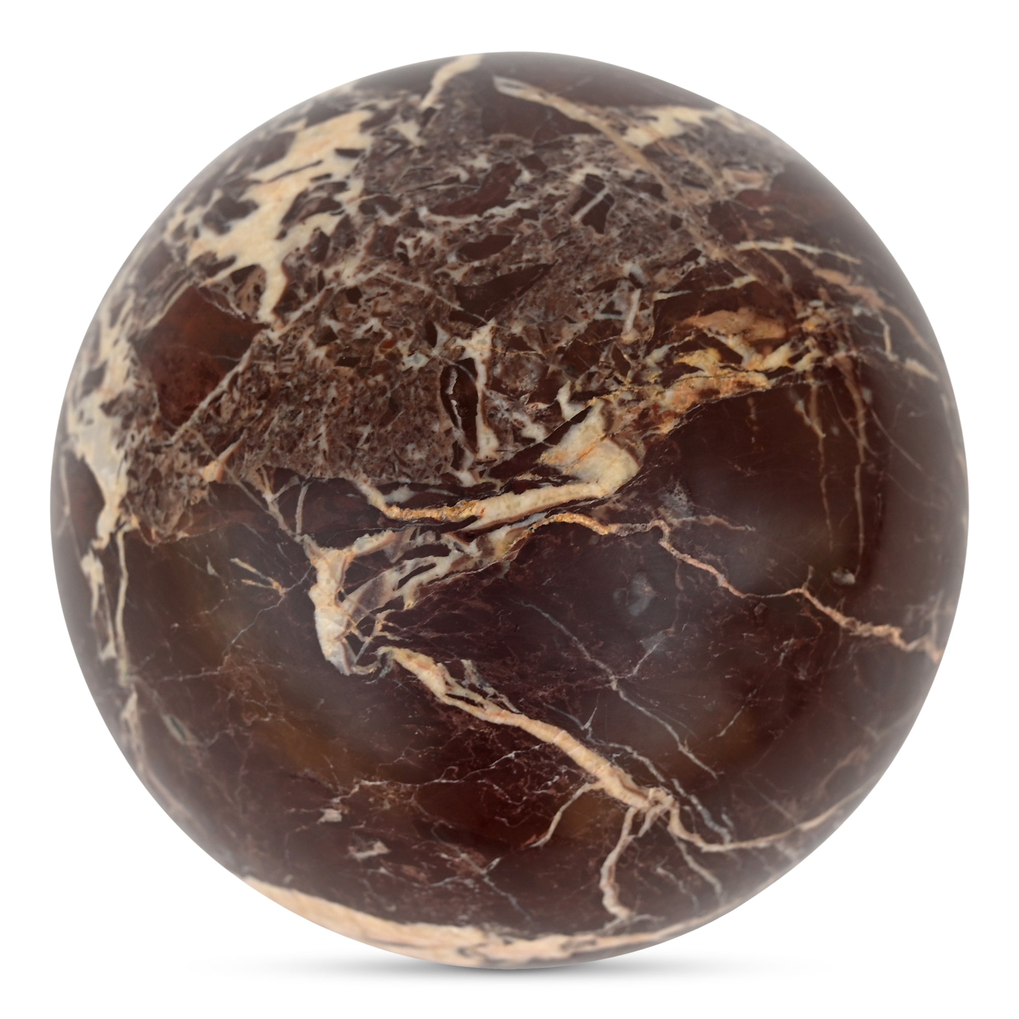 Odessa Sphere Tabletop Accent Red Levanto Marble - Moes Home