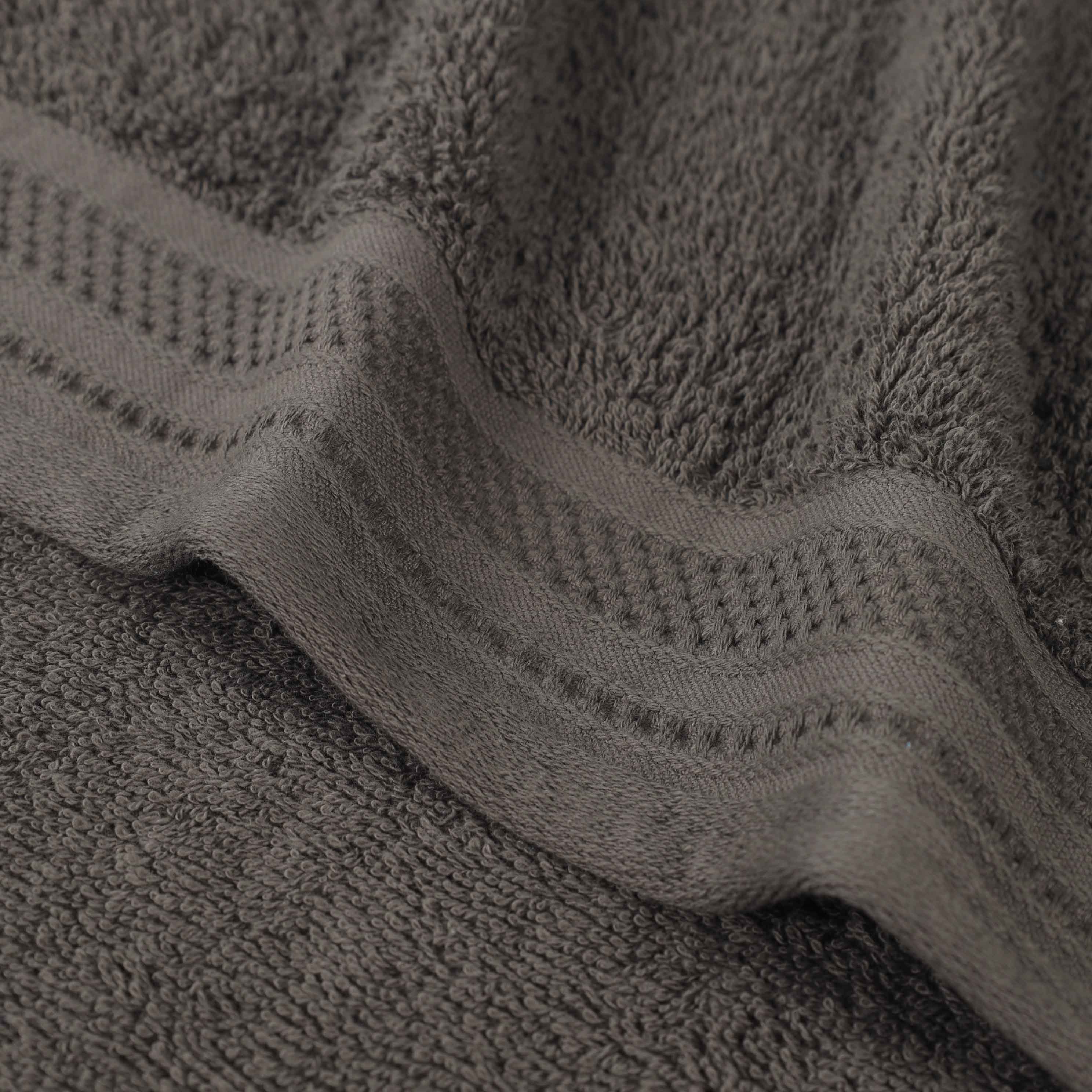 Honeycomb Textured Waffle Border Cotton Bath Towels, Set of 4 - Bath Towel by Superior Brand