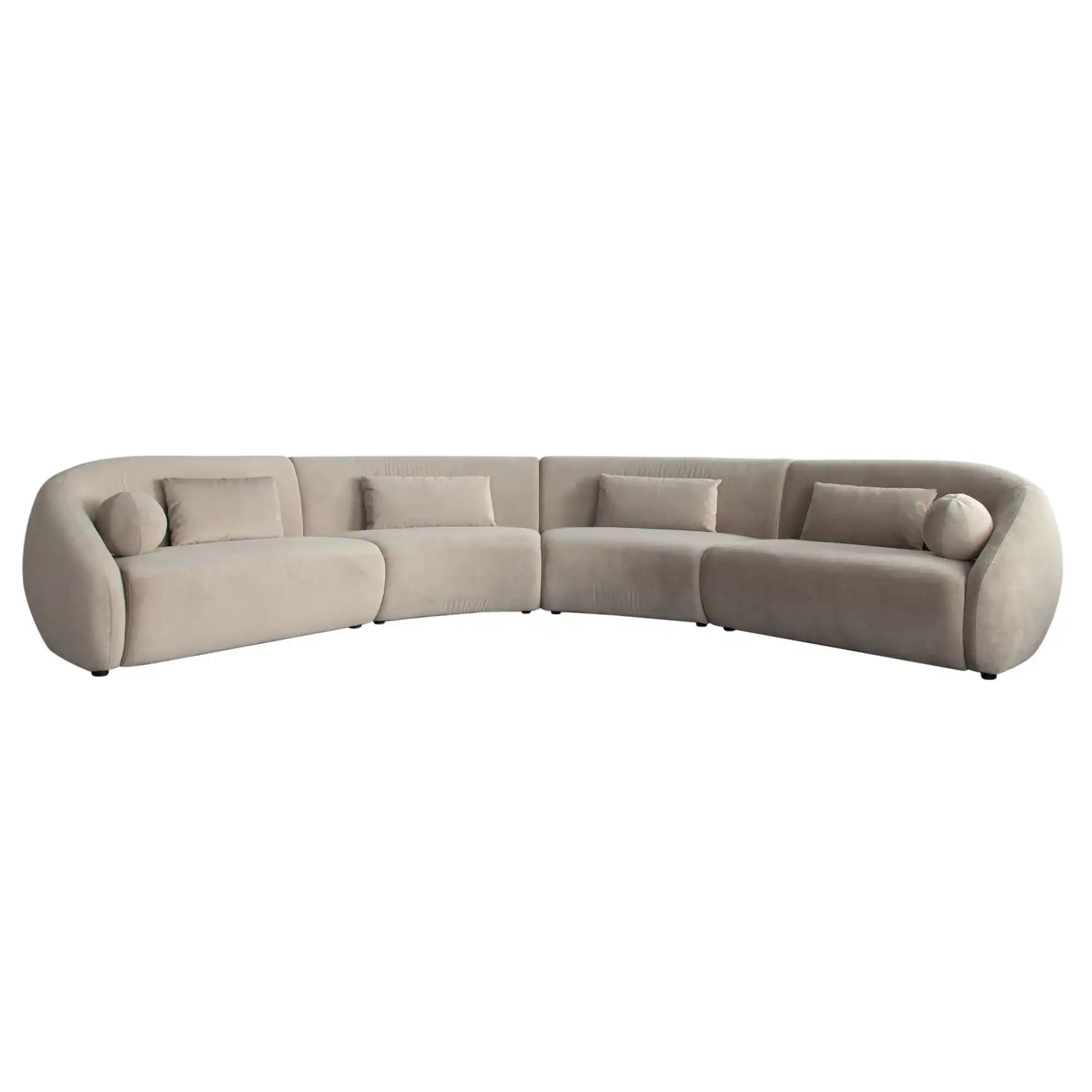 Lena 4 Piece Fawn Alpaca Fabric Sofa - Best Buy Furniture