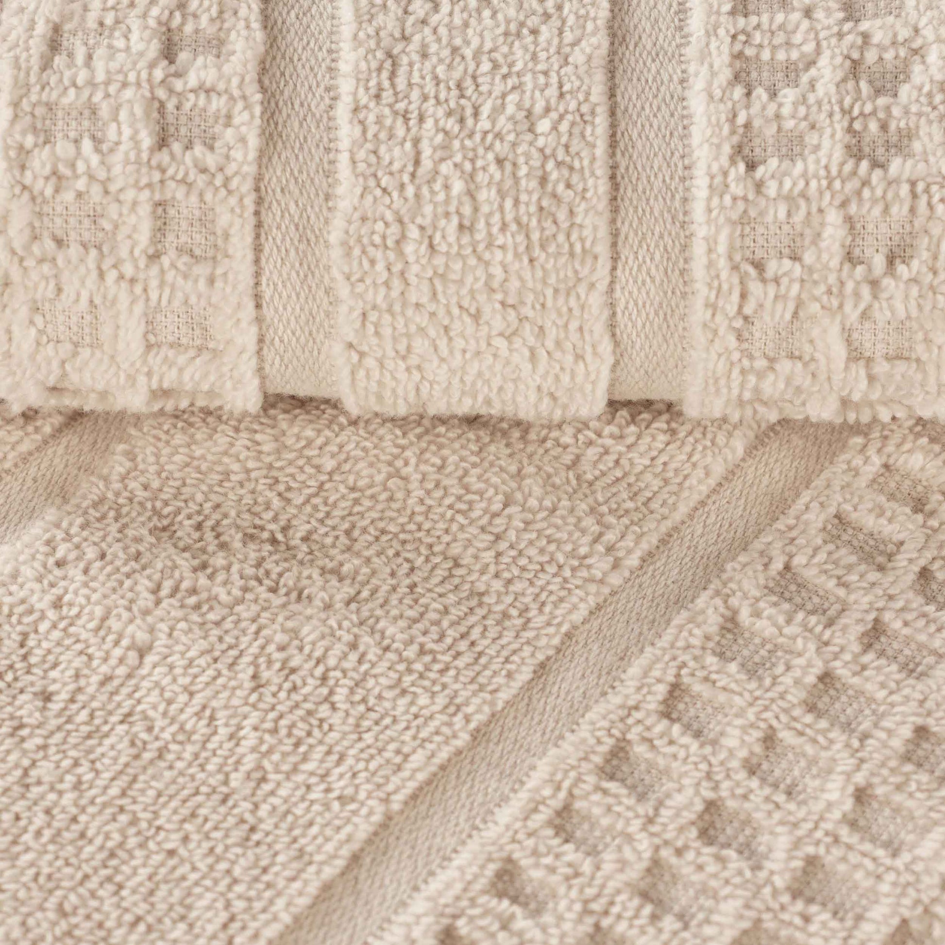 Napa Zero Twist Cotton Solid Waffle Honeycomb Bath Towel Set of 3 - Bath Towel by Superior Brand