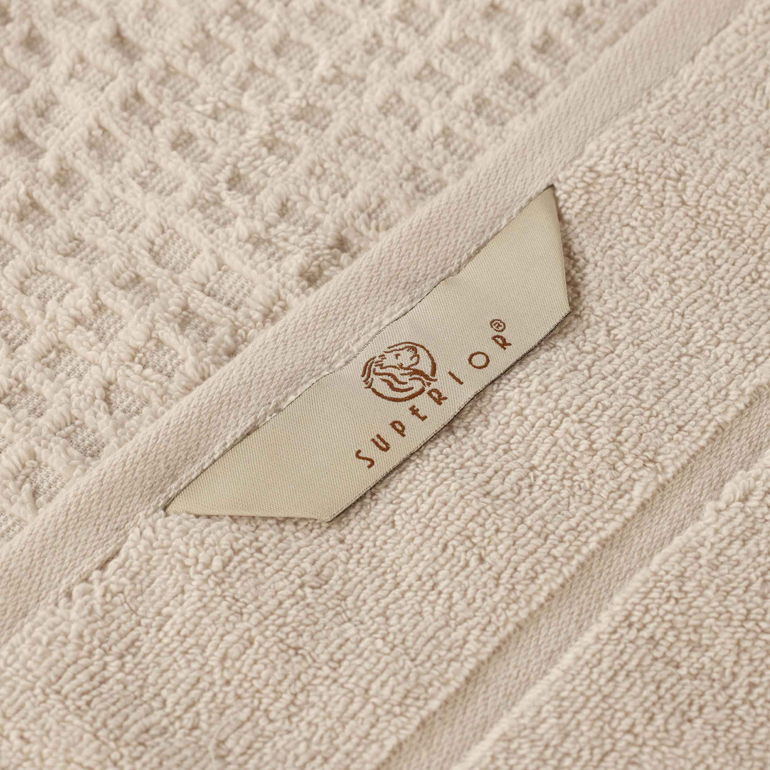 Napa Zero Twist Cotton Solid Waffle Honeycomb Bath Towel Set of 3 - Bath Towel by Superior Brand