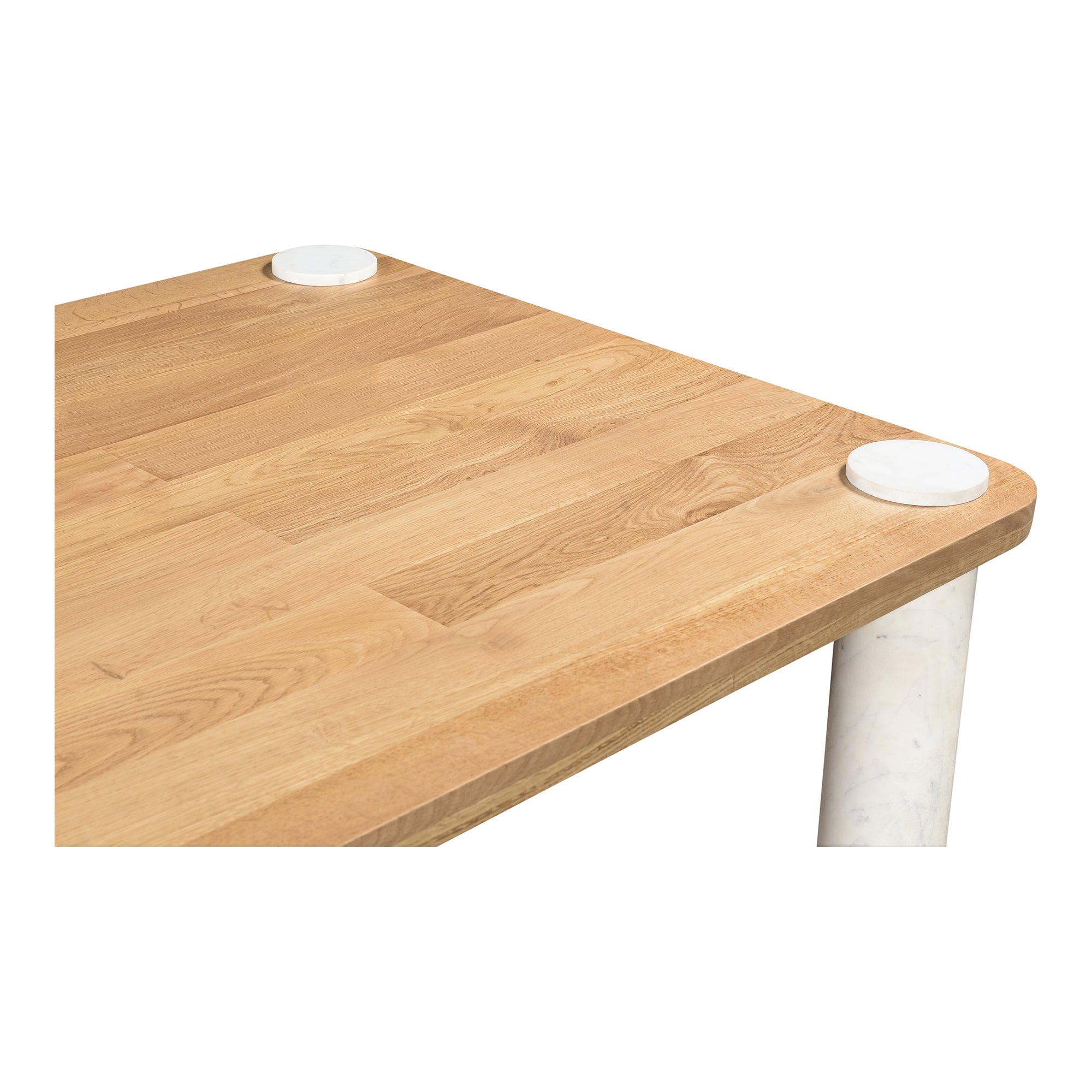 Century Dining Table Natural White Marble Leg - Moes Home