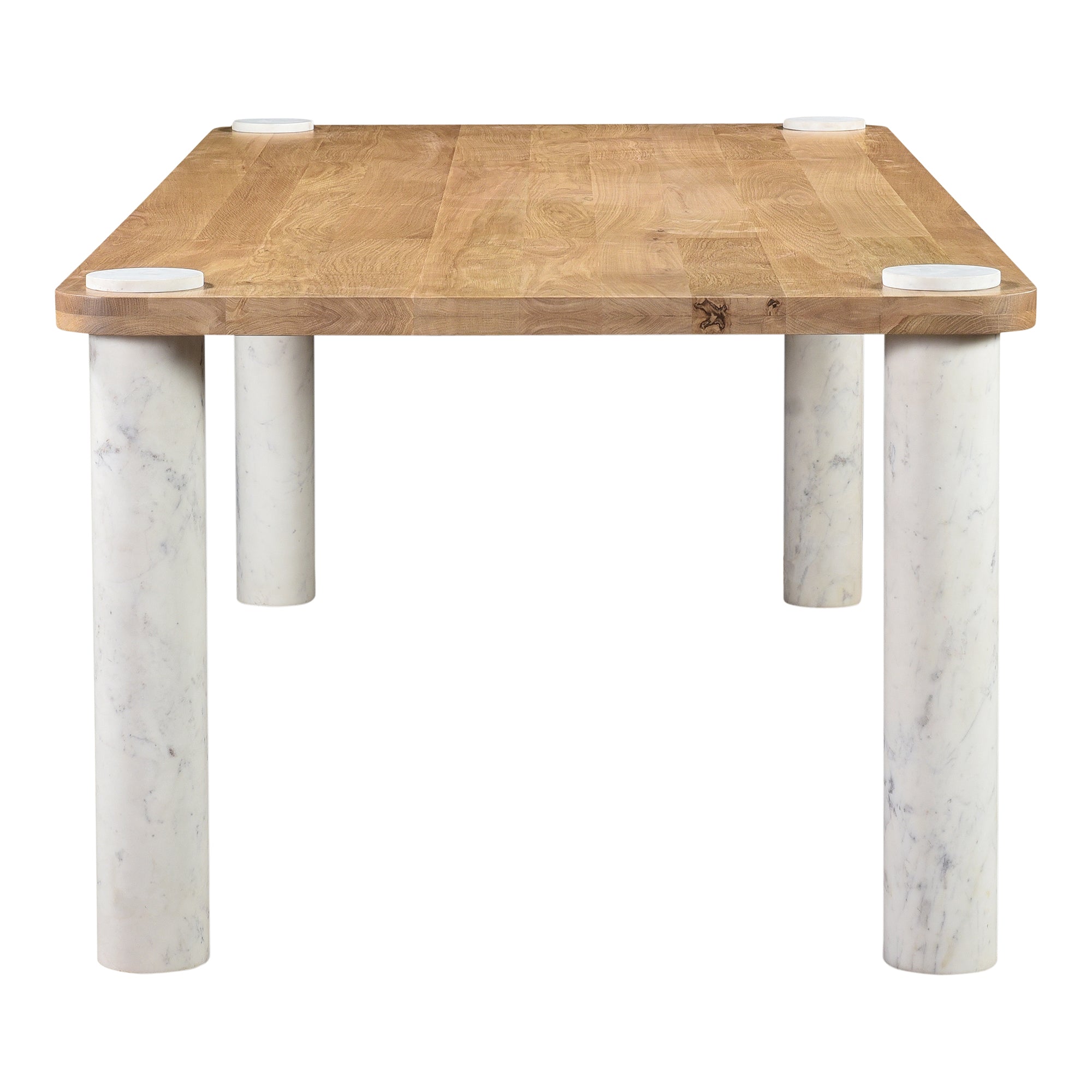 Century Dining Table Natural White Marble Leg - Moes Home