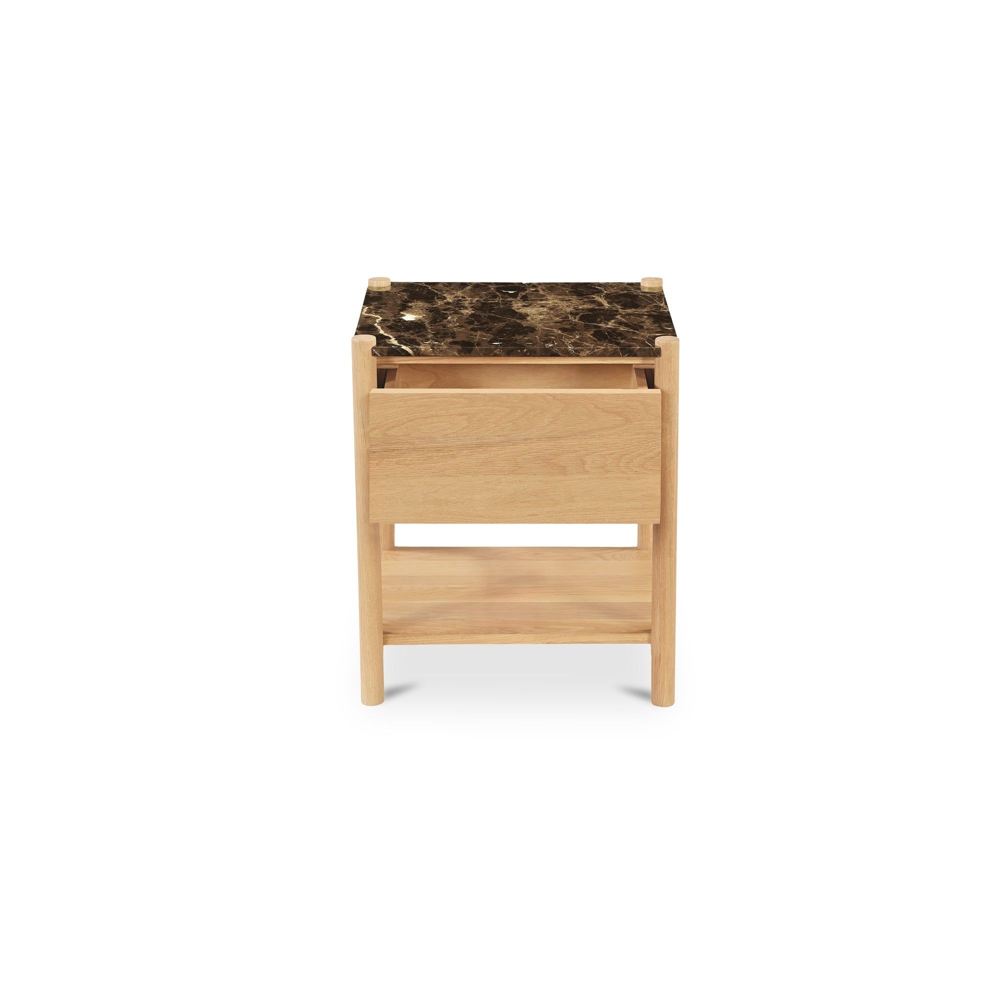 Elio Nightstand Dark Emperador Marble - Moes Home