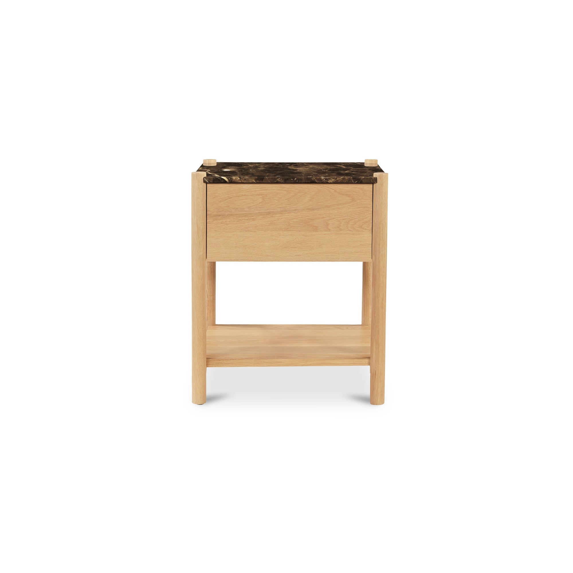 Elio Nightstand Dark Emperador Marble - Moes Home