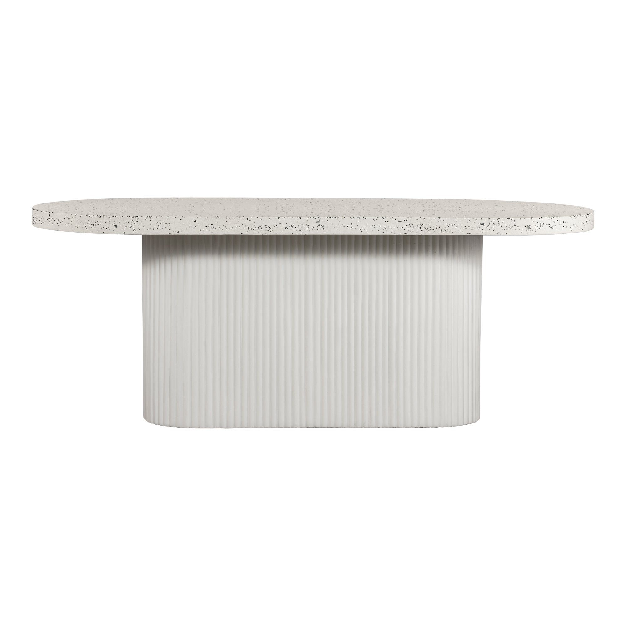 Lyon Outdoor Dining Table White Terrazzo - Moes Home