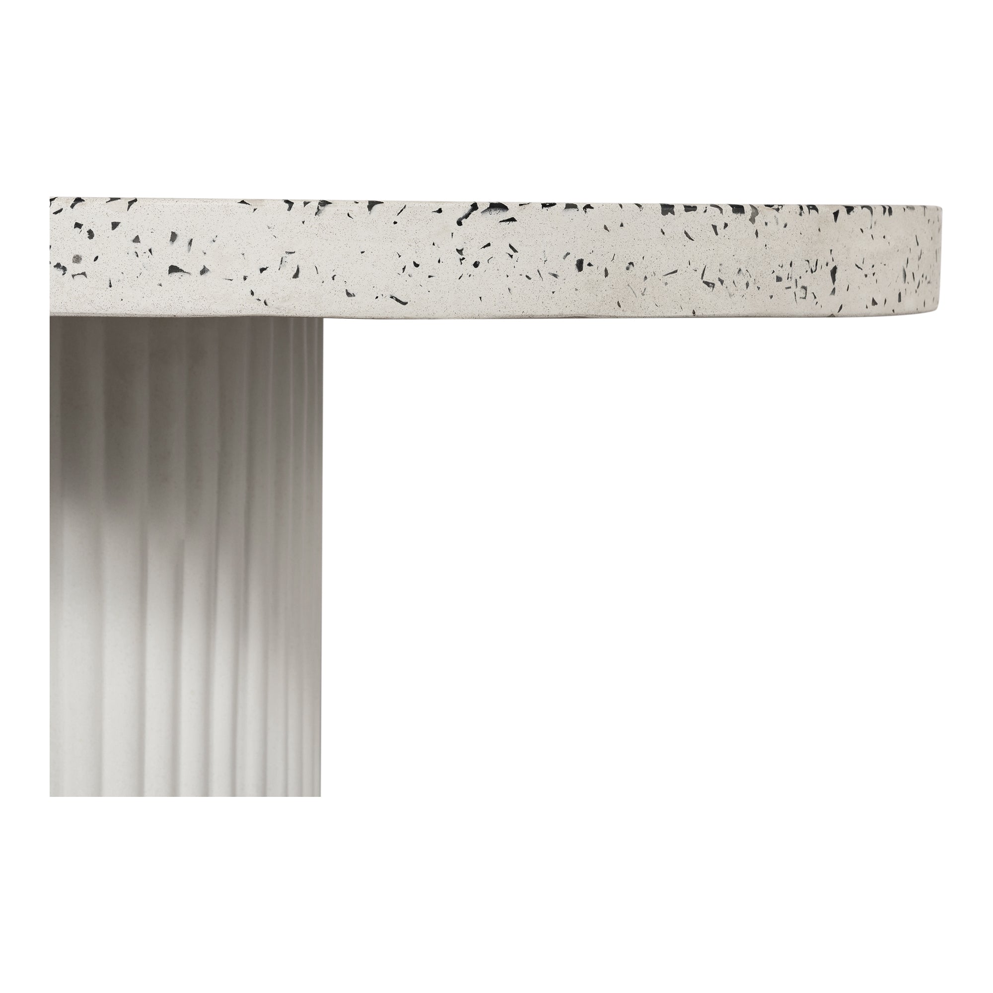 Lyon Outdoor Dining Table White Terrazzo - Moes Home