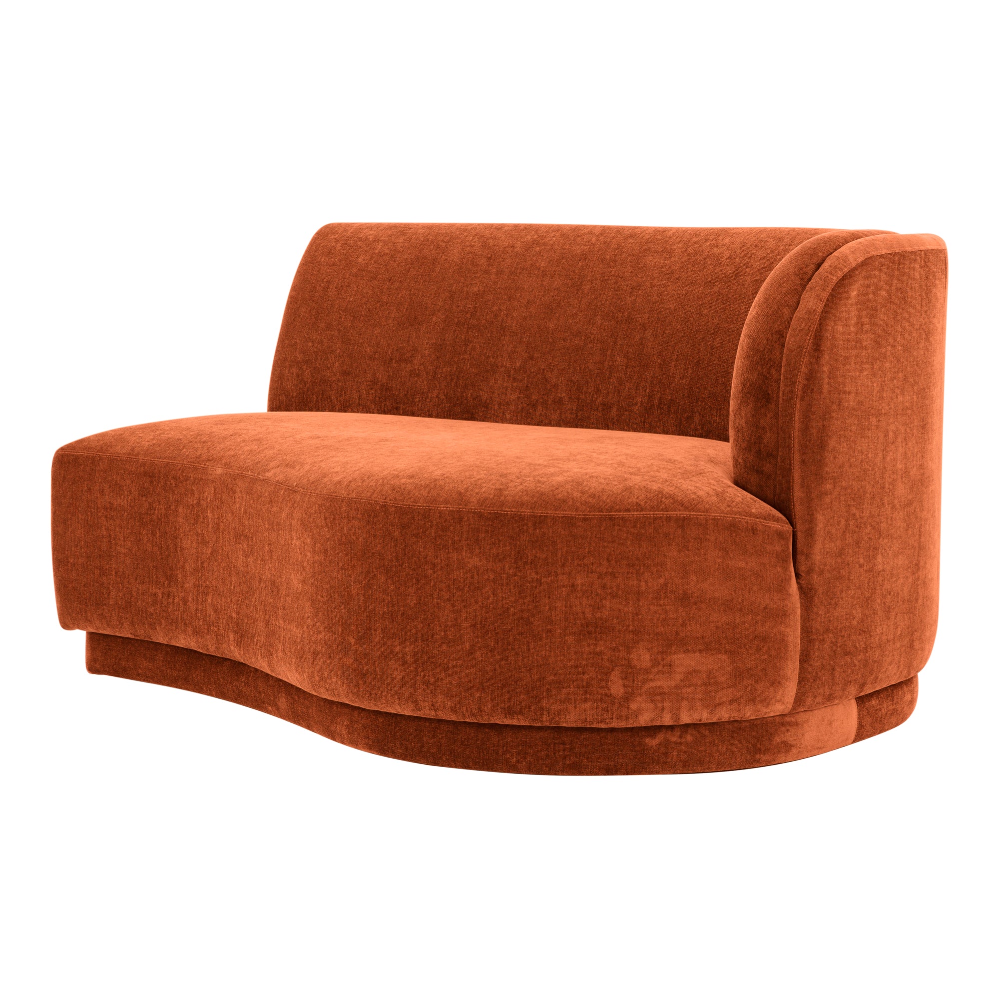 Yoon Chaise Right Fired Rust - Moes Home