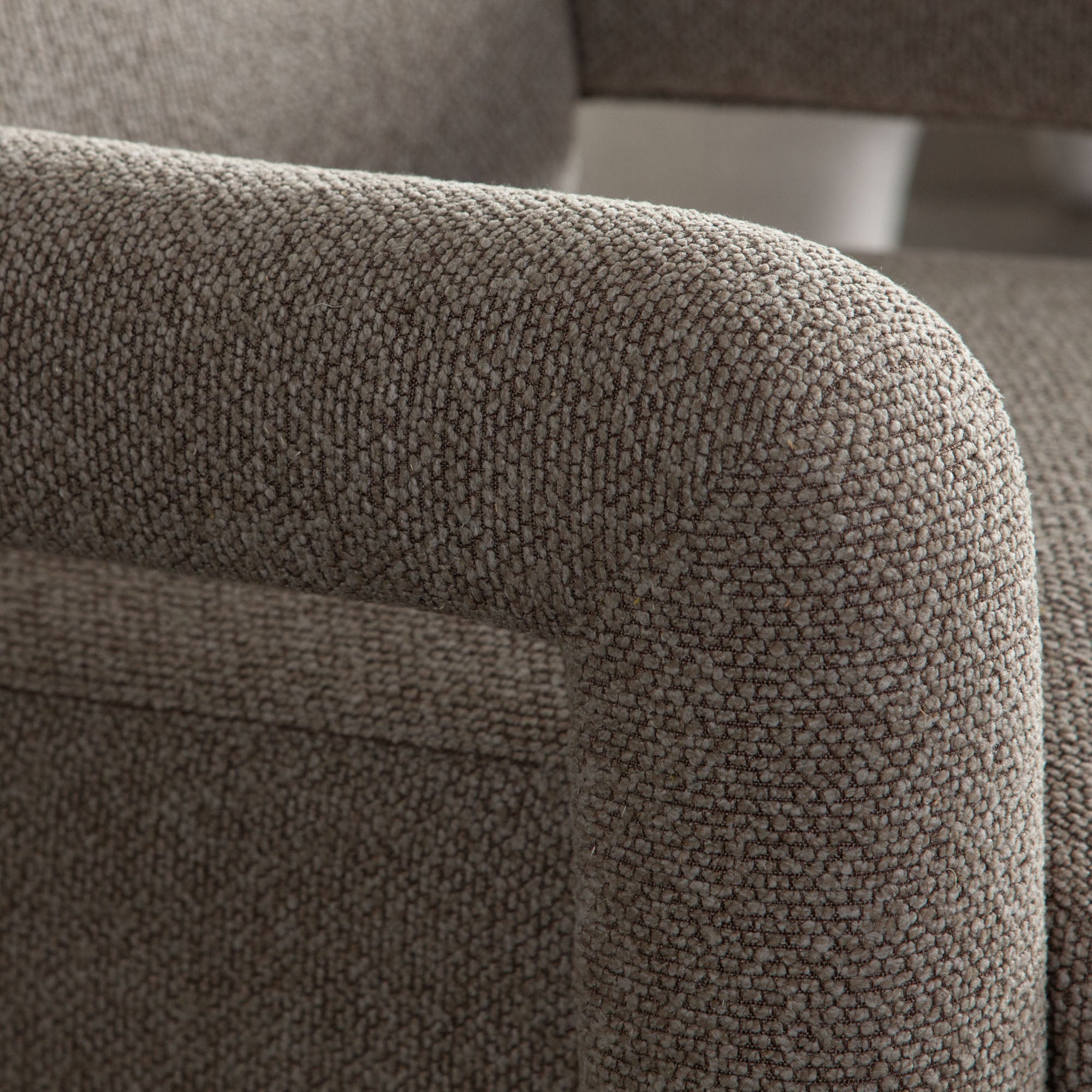 Kona Open Arm Accent Chair in Mink Polyester Fabric by Diamond Sofa
