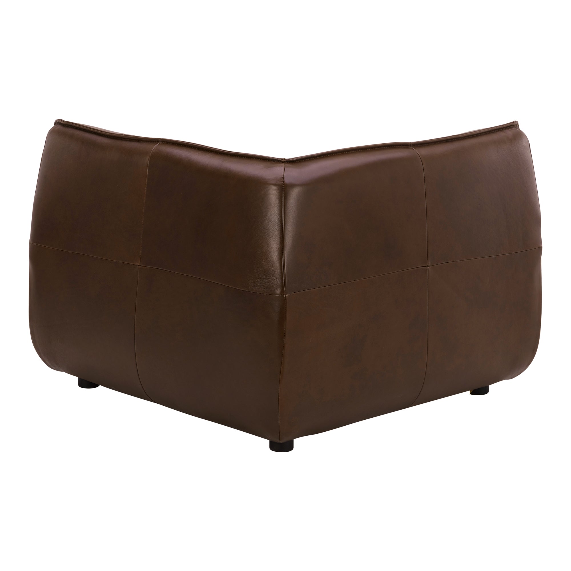 Zeppelin Leather Corner Chair Toasted Hickory - Moes Home