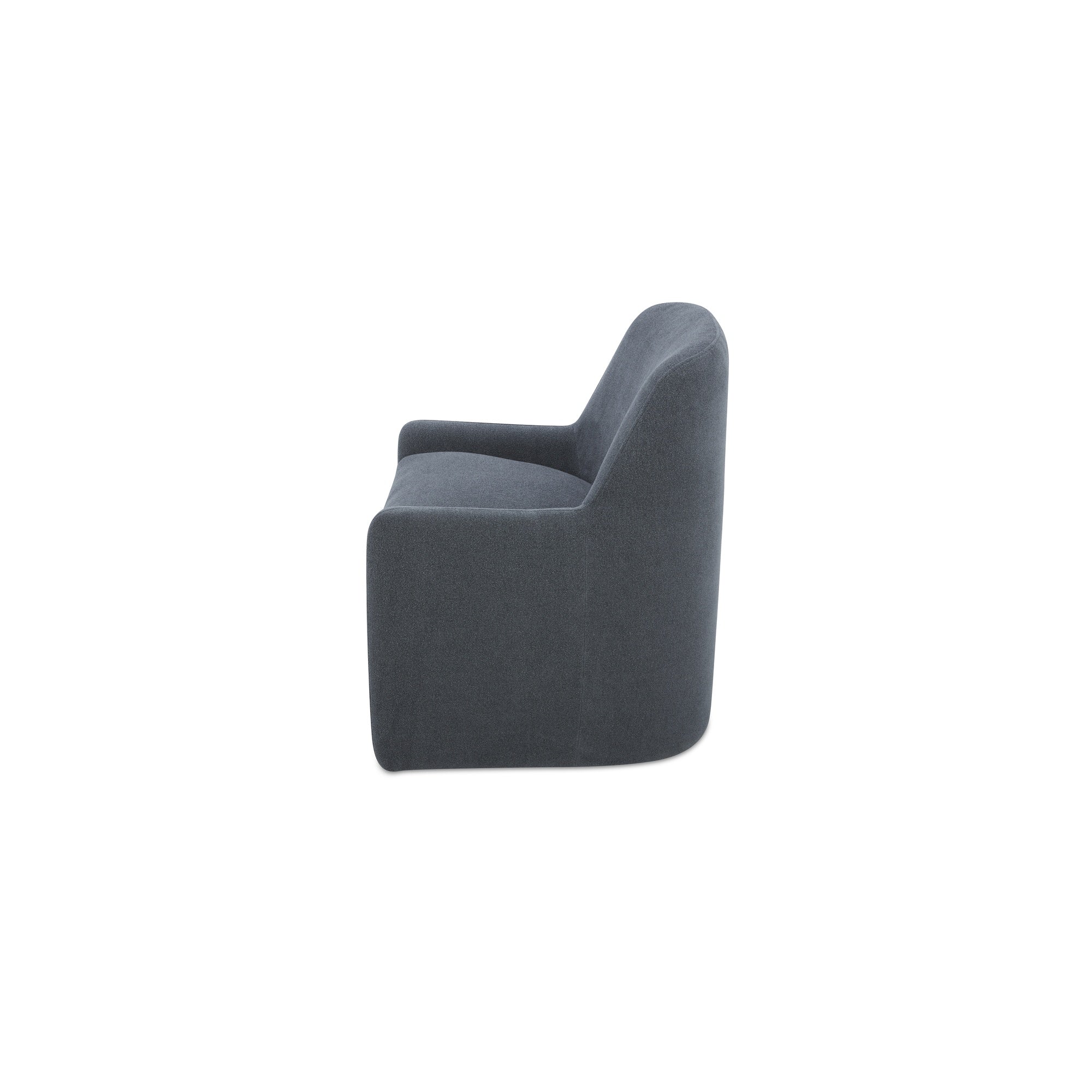 Maisie Rolling Dining Chair Tan Leather