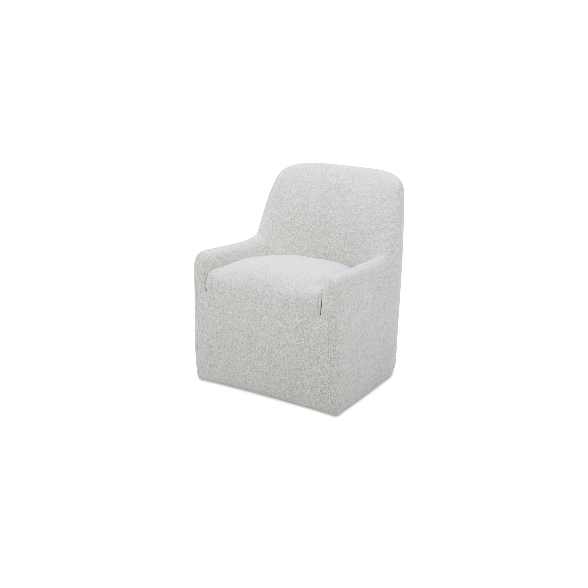 Maisie Rolling Dining Chair Tan Leather