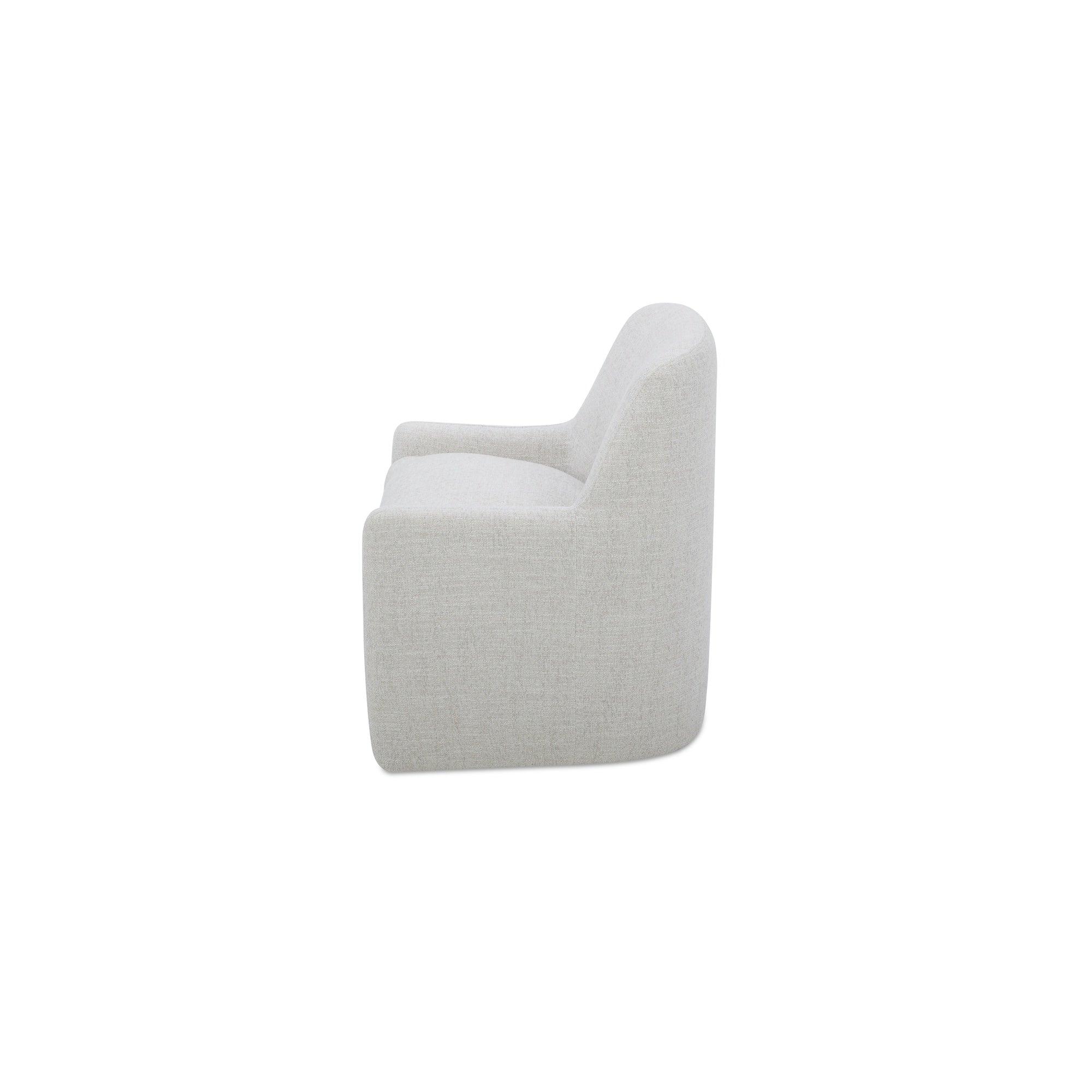 Maisie Rolling Dining Chair Tan Leather