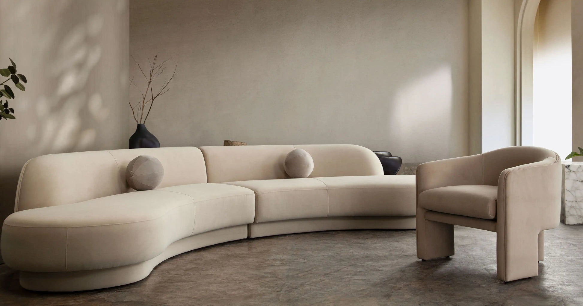 Zelda Light Camel Performance Velvet 2 Piece Sectional Sofa - Best Buy Furniture