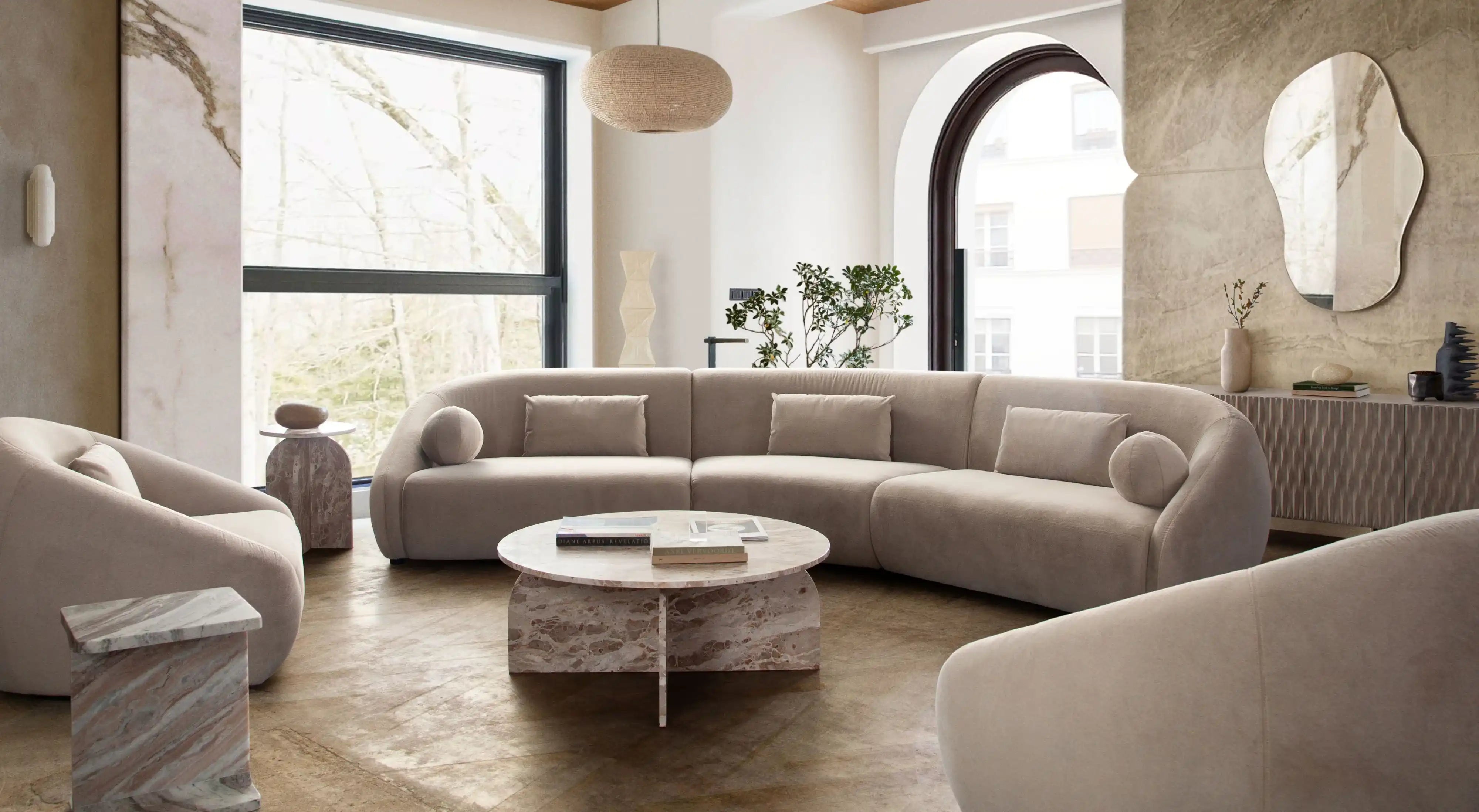 Lena 3 Piece Fawn Alpaca Fabric Sofa - Best Buy Furniture