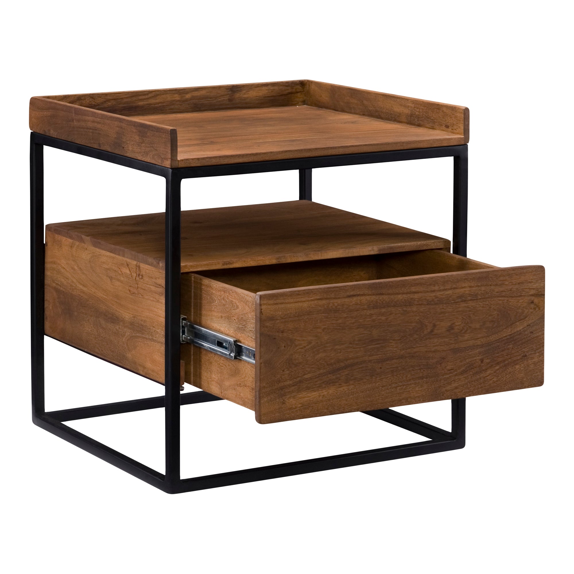 Vancouver Side Table Light Brown - Moes Home