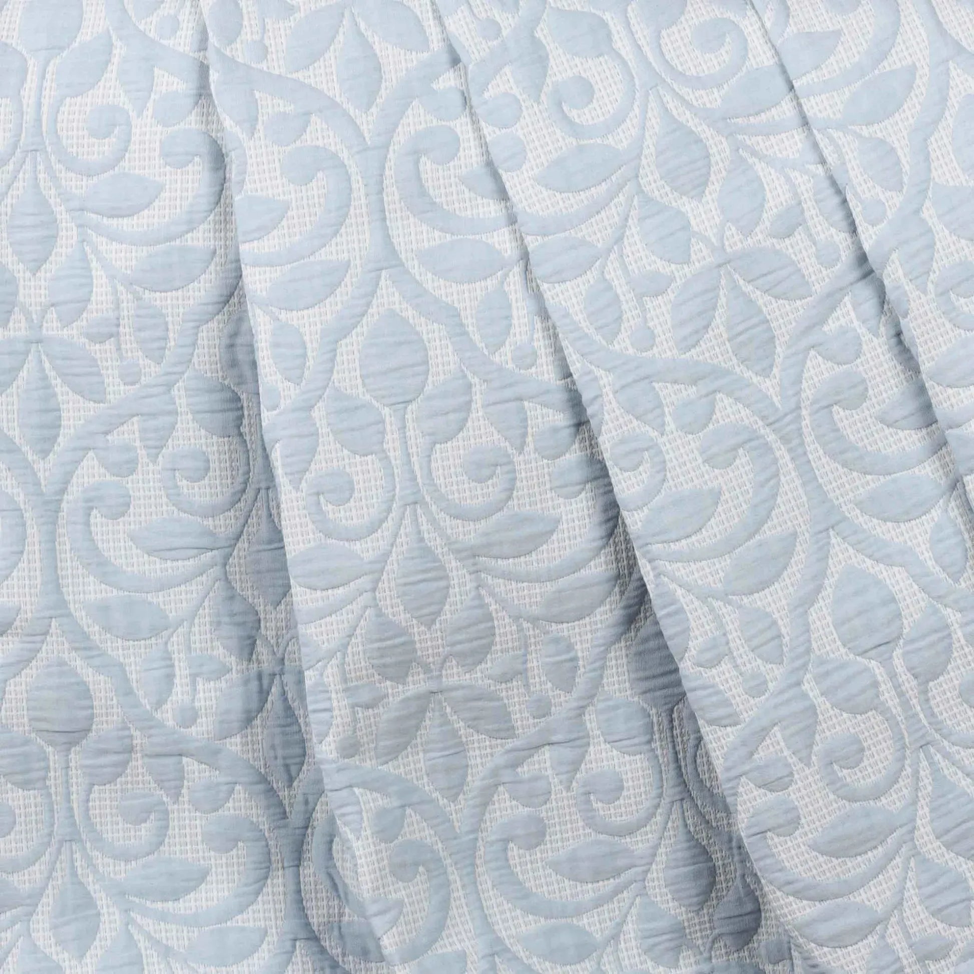 Vineyard Cotton Blend Medium Weight Matelasse Floral Scroll Coverlet - Coverlet by Superior Brand