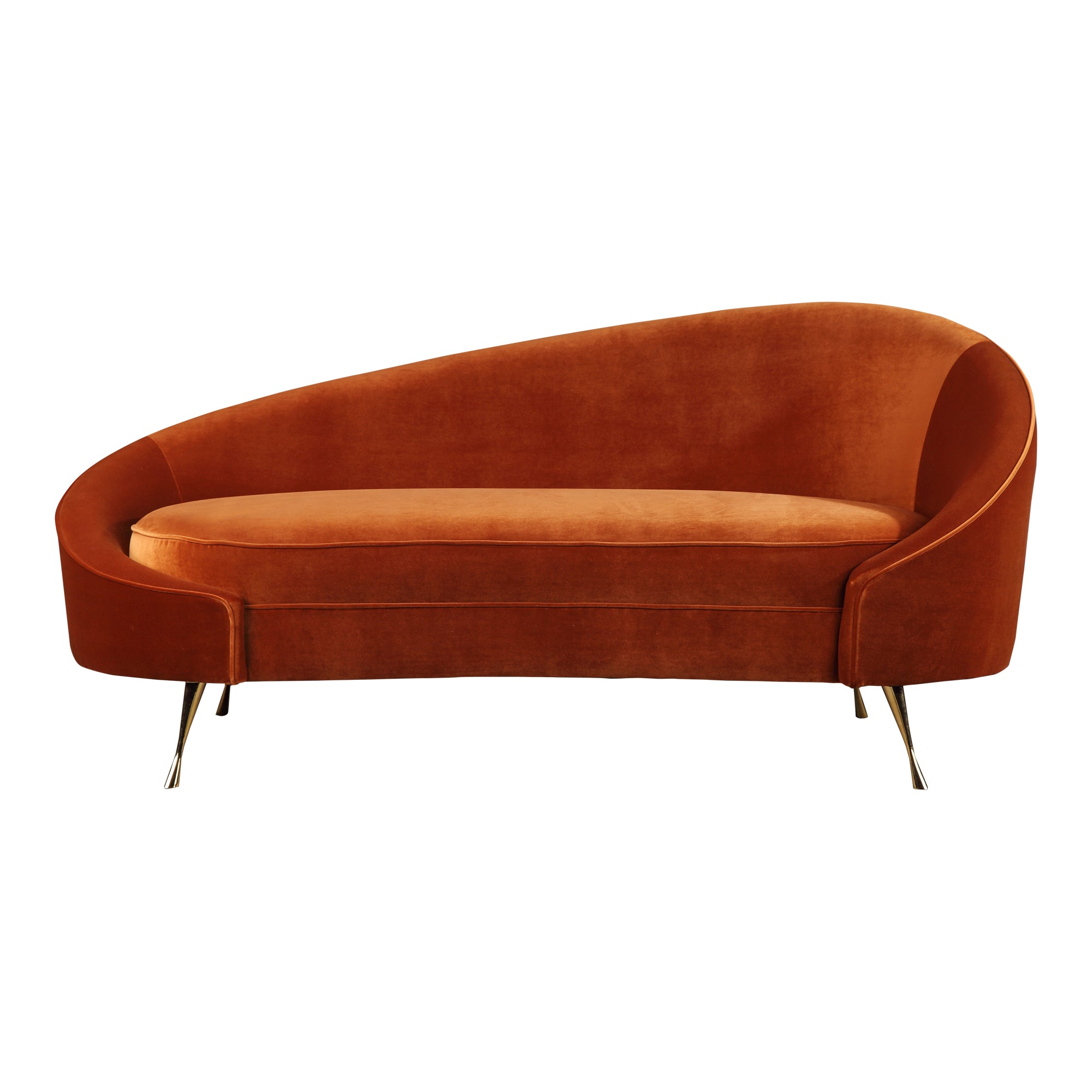 Abigail Chaise Light Brown Faux Shearling