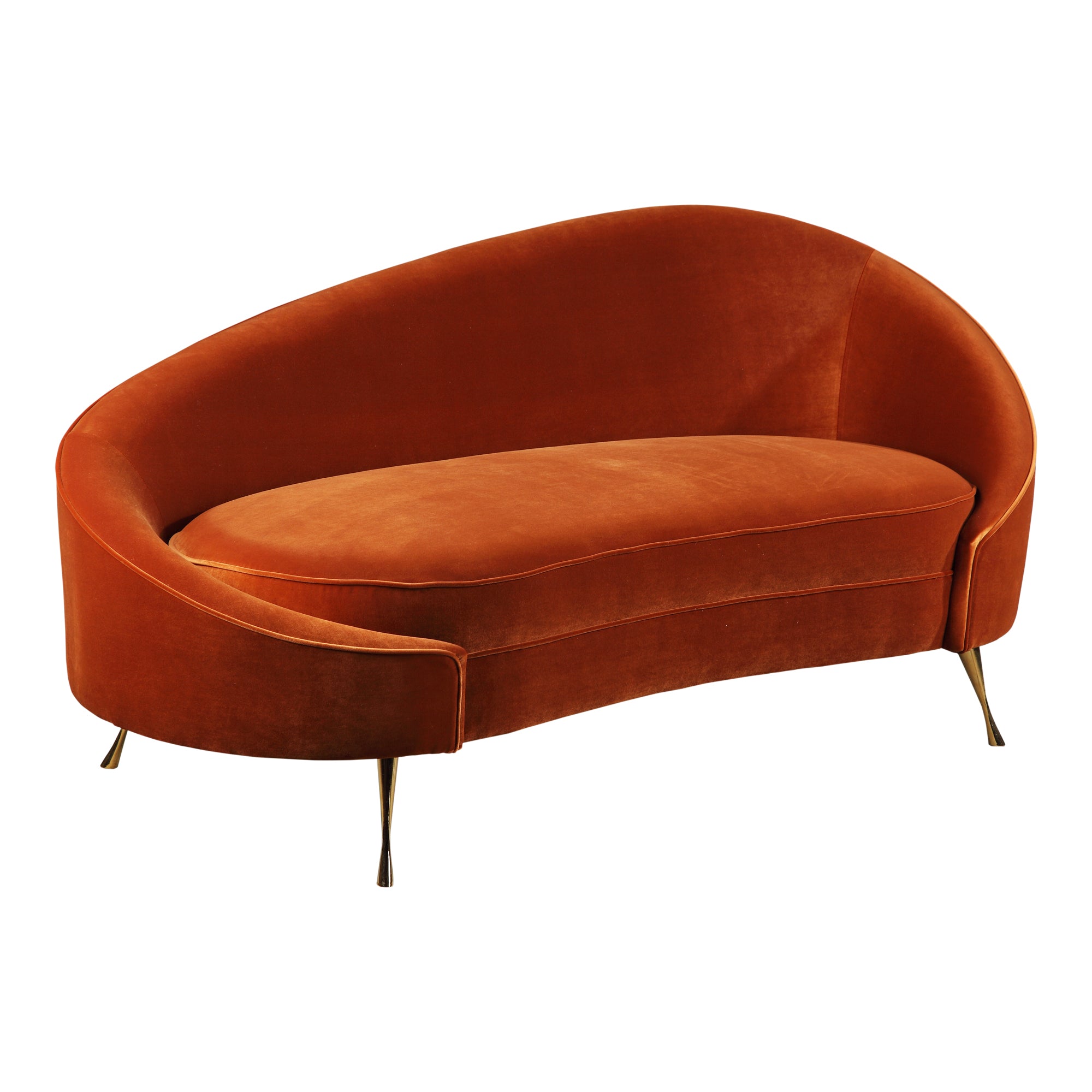 Abigail Chaise Light Brown Faux Shearling