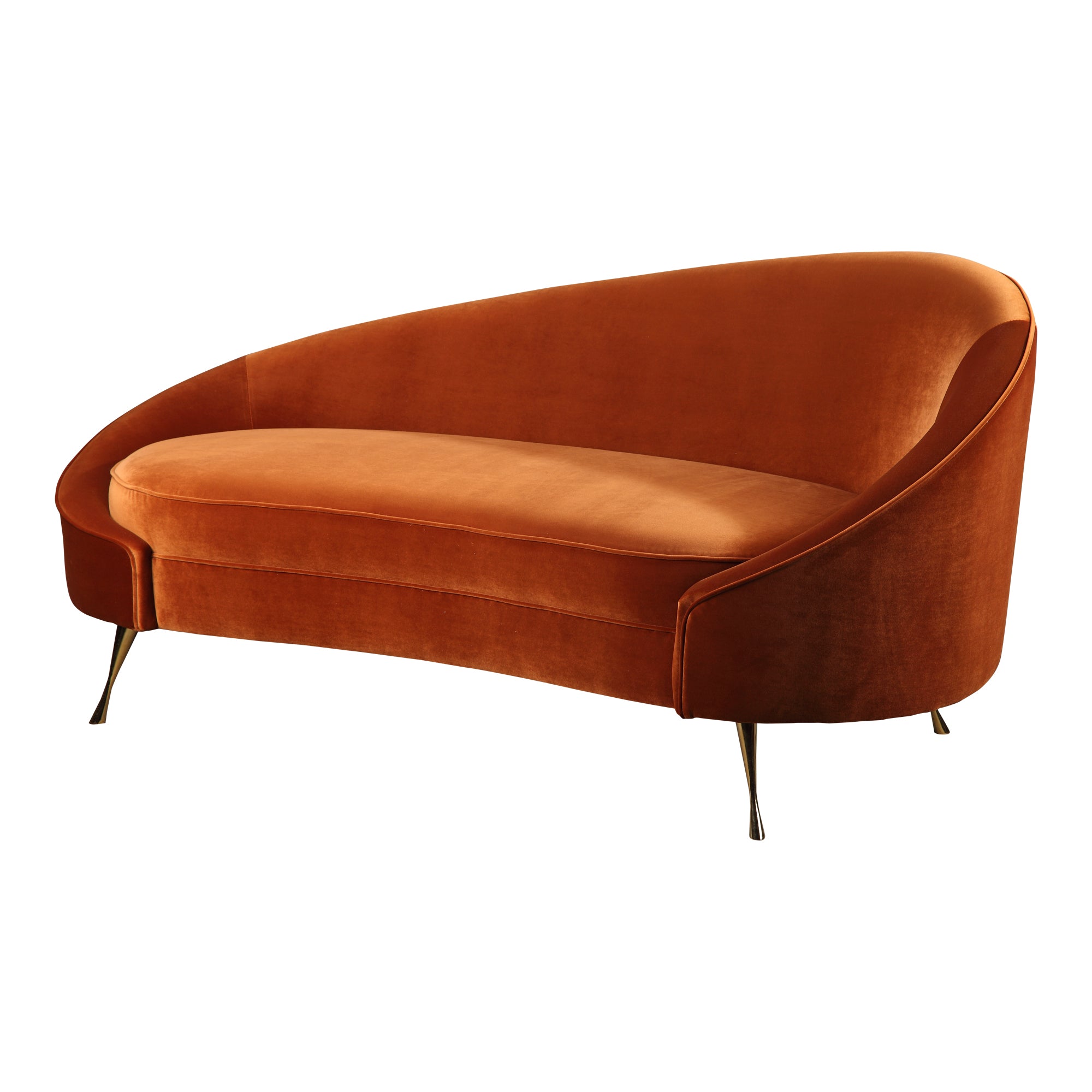 Abigail Chaise Light Brown Faux Shearling
