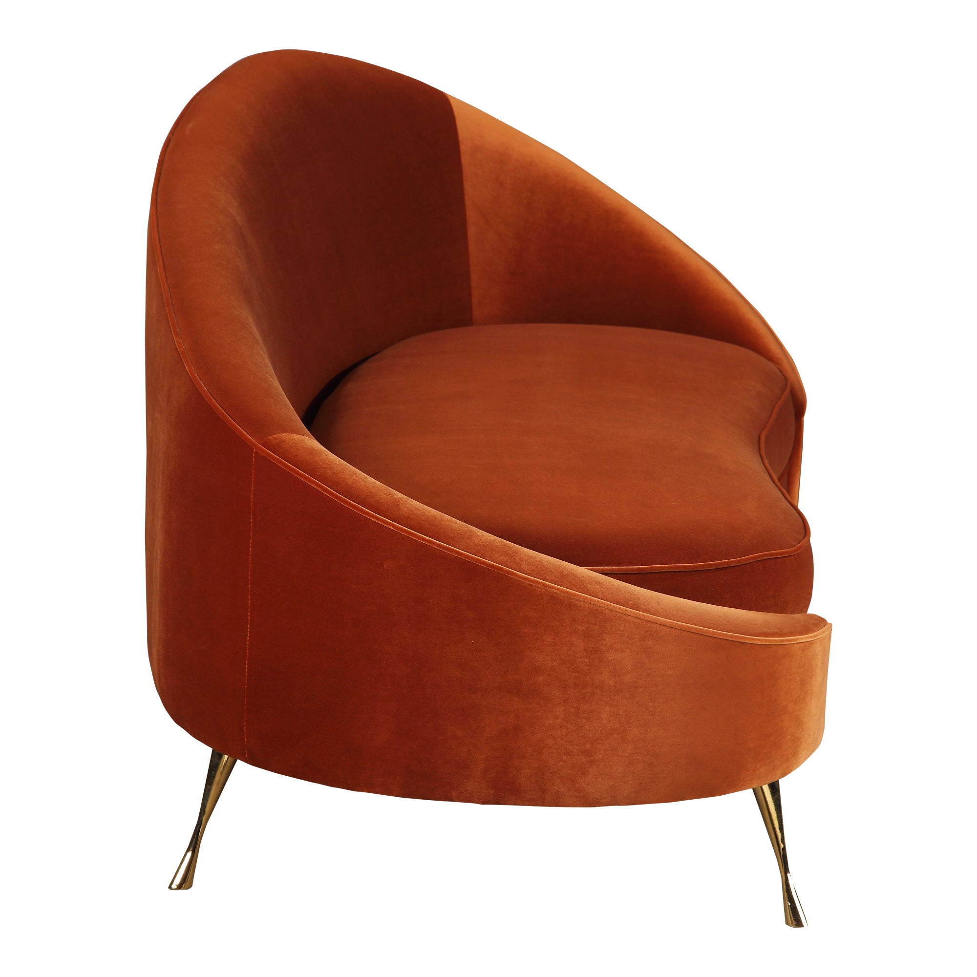 Abigail Chaise Light Brown Faux Shearling