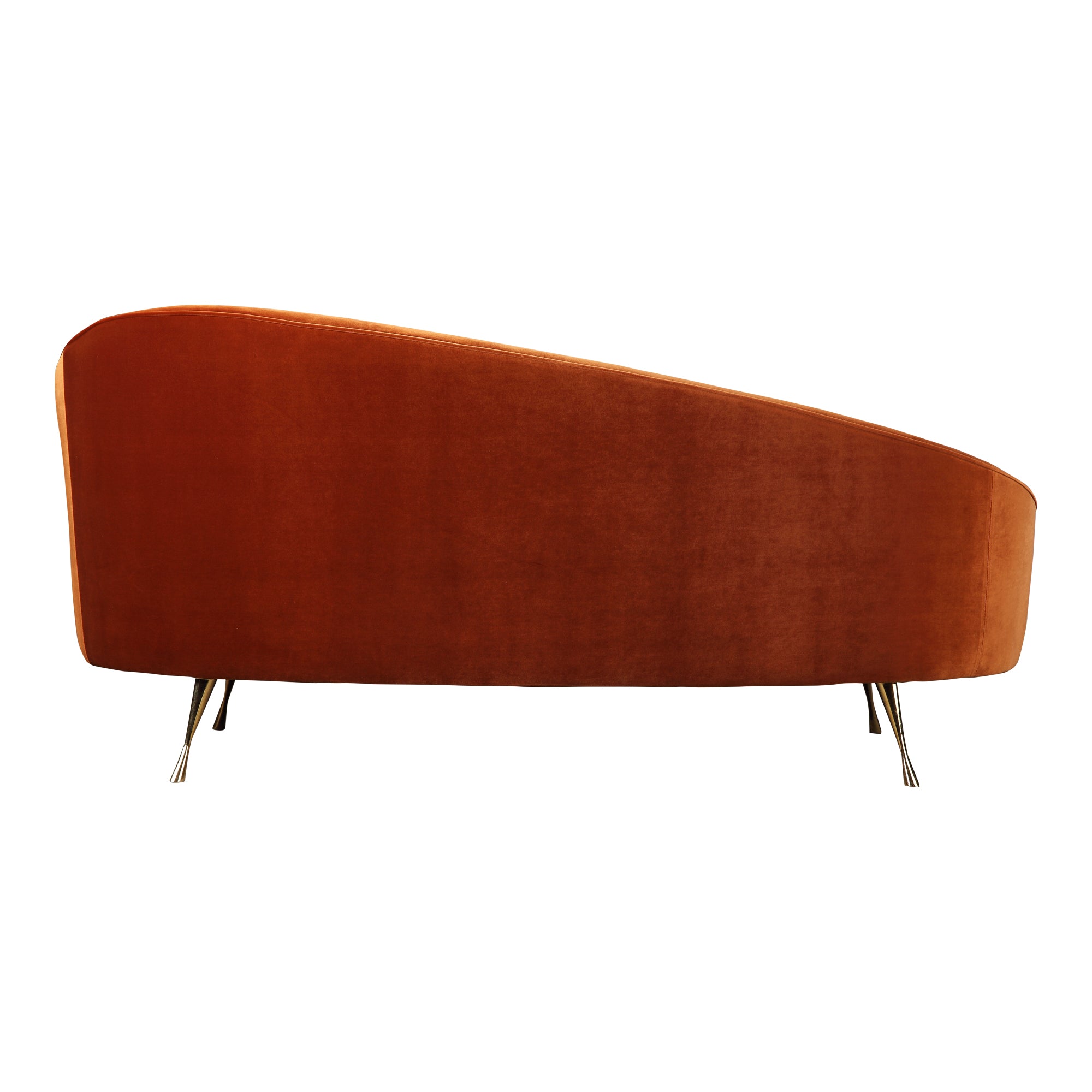 Abigail Chaise Light Brown Faux Shearling