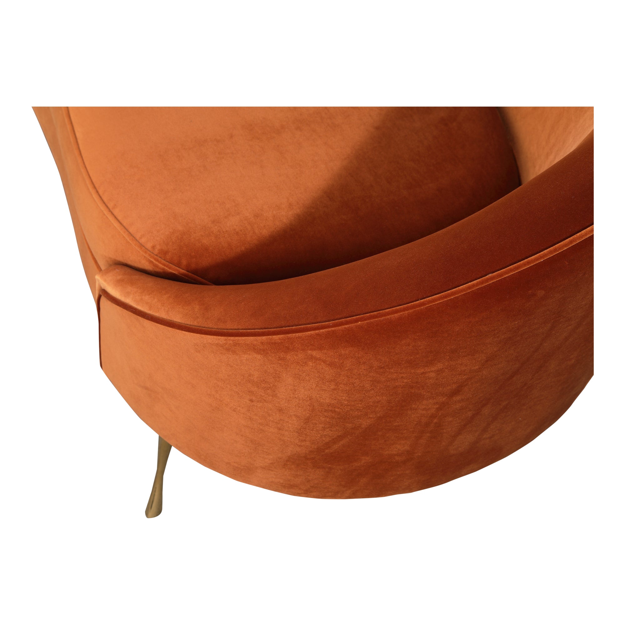 Abigail Chaise Light Brown Faux Shearling