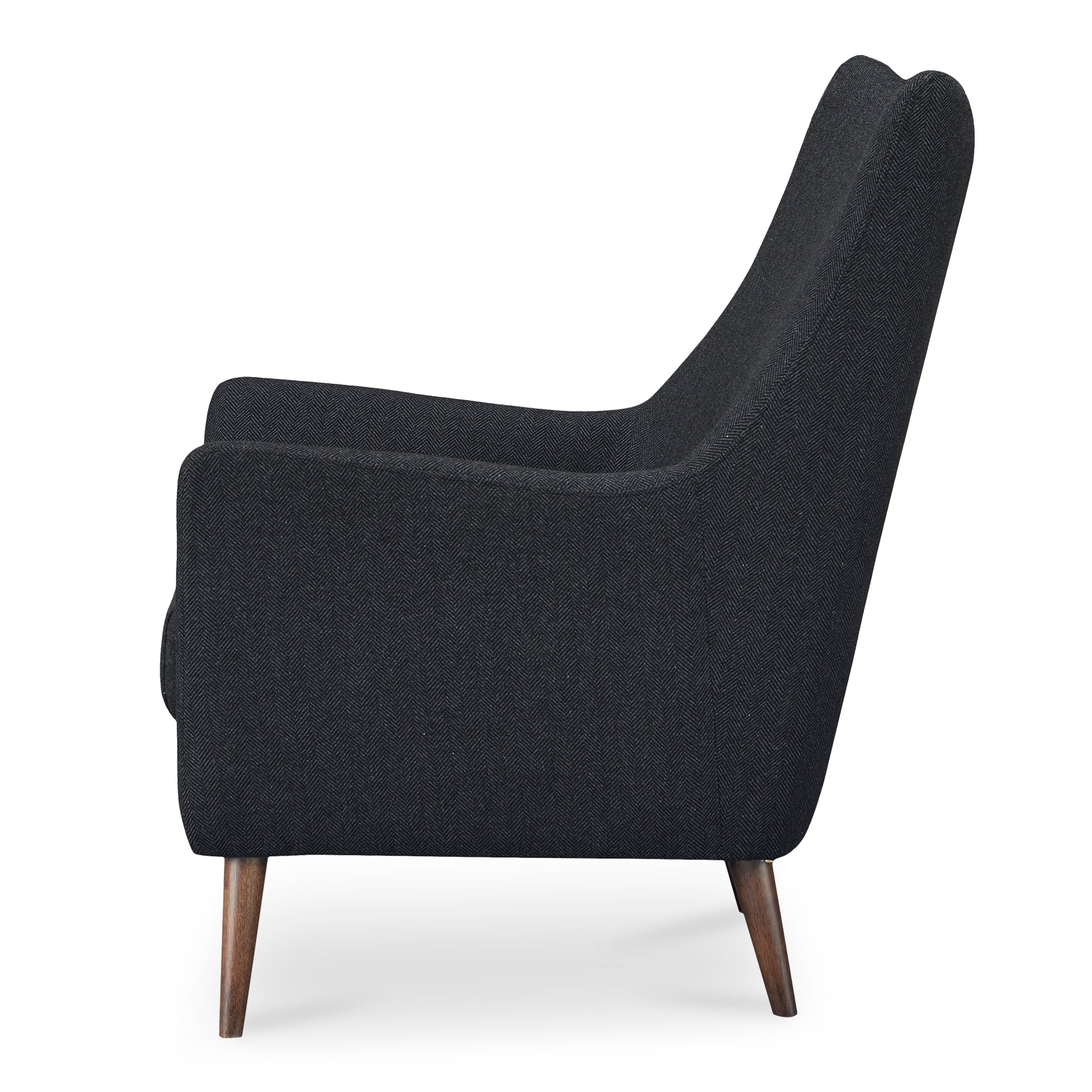 Fisher Armchair Wool Blend Charcoal - Moes Home