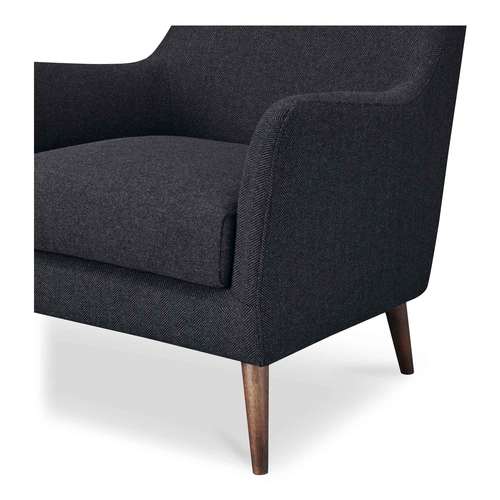 Fisher Armchair Wool Blend Charcoal - Moes Home