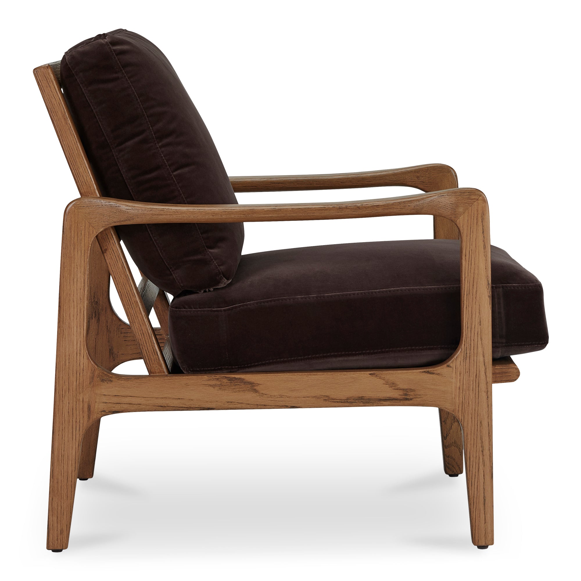 Fearne Accent Chair Dark Brown - Moes Home