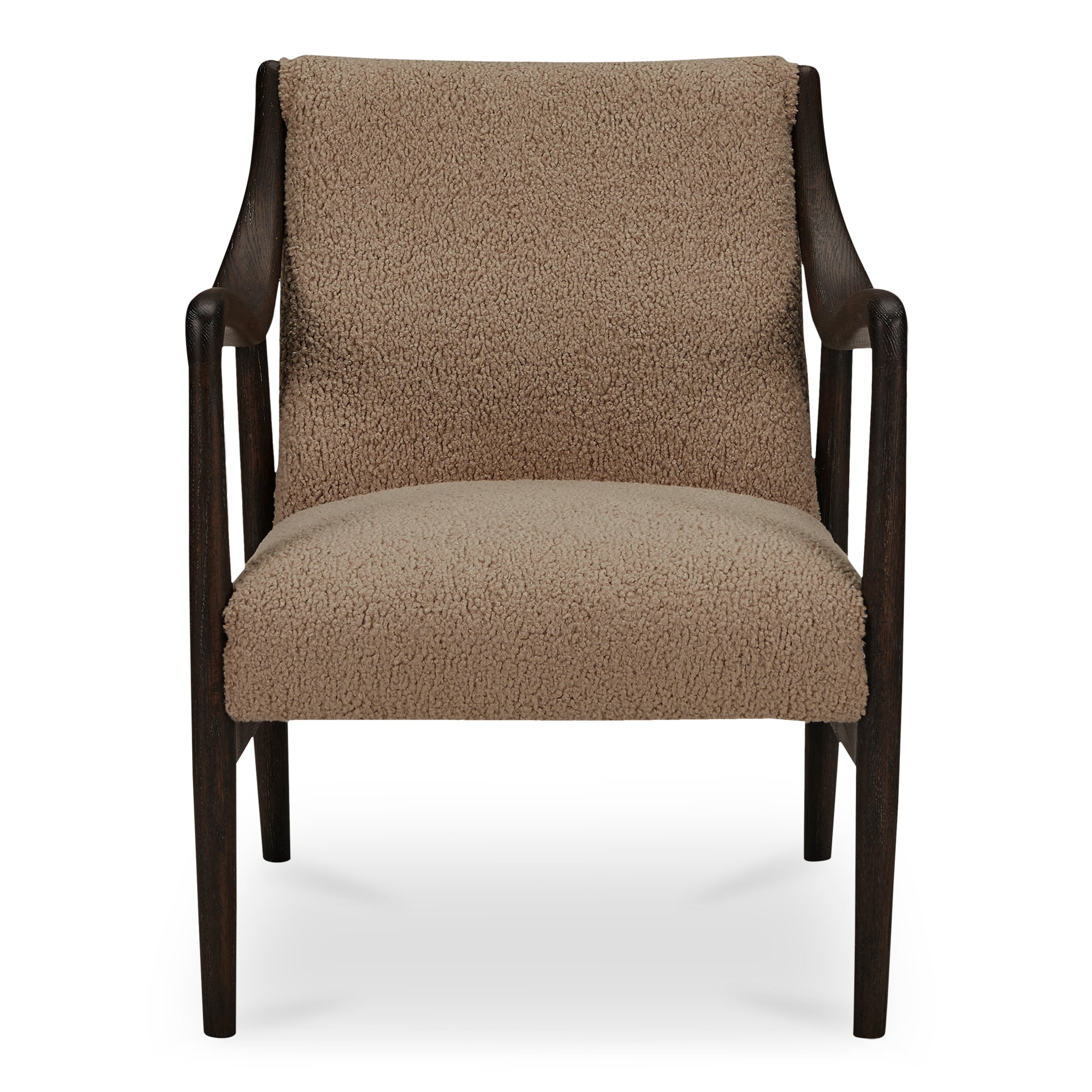 Yates Accent Chair Beige Faux Shearling - Moes Home