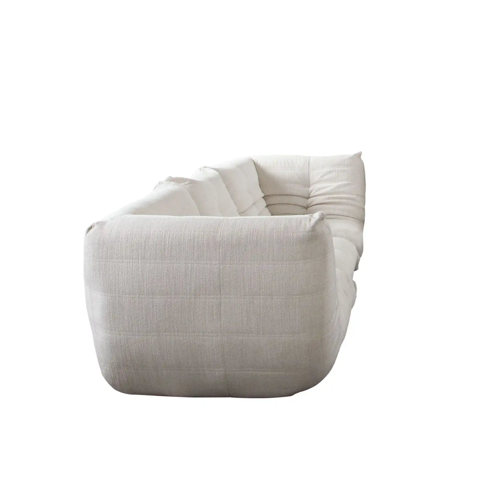 Ezra 3 Piece Modular Lounger – Cream Fabric - Best Buy Furniture