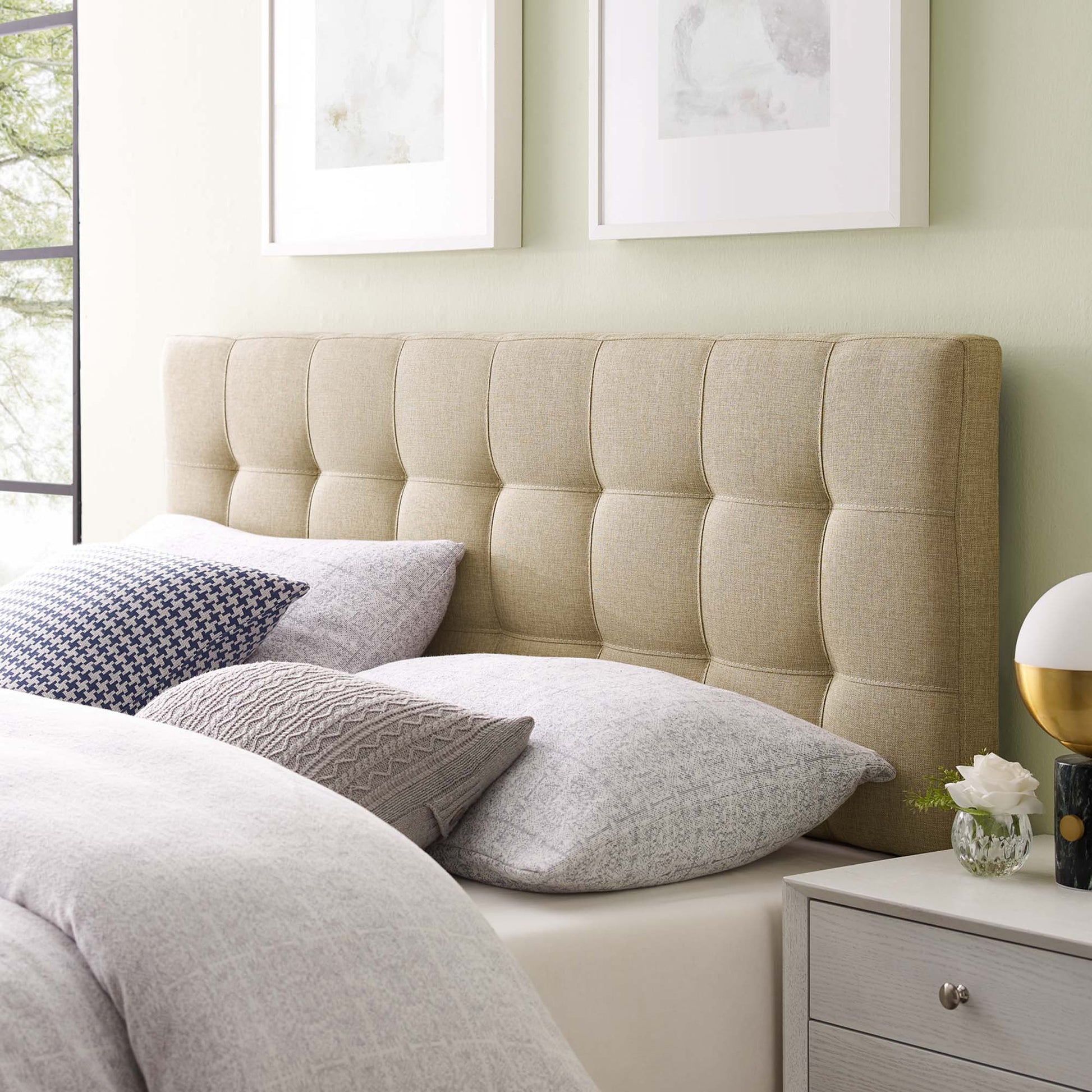 Lily Upholstered Fabric Queen Headboard by Modway - Best Buy Furniture