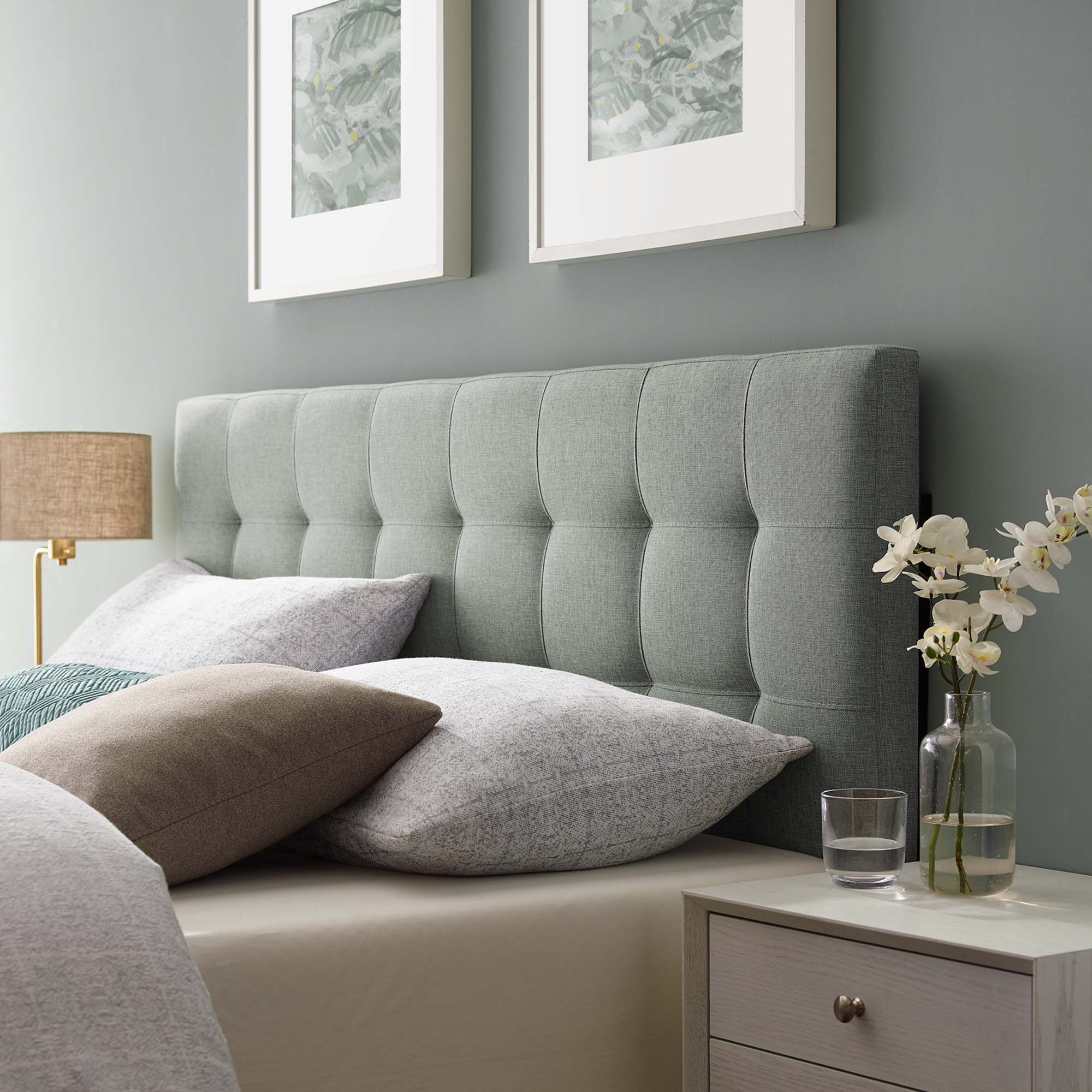 Lily Upholstered Fabric Queen Headboard by Modway - Best Buy Furniture