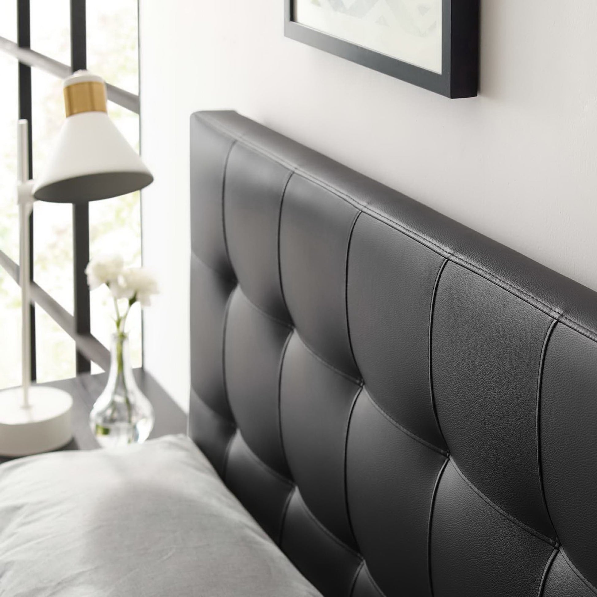 Lily Upholstered Vinyl Queen Headboard by Modway - Best Buy Furniture