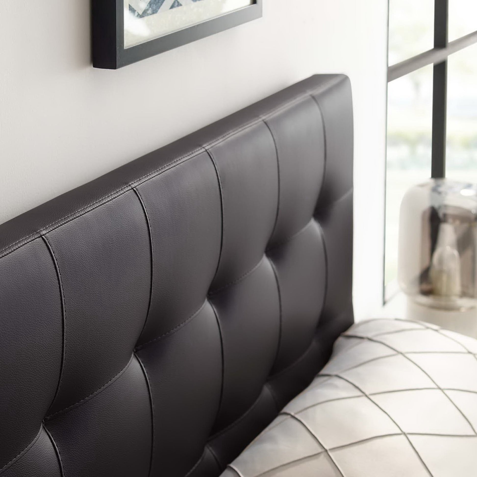 Lily Upholstered Vinyl Queen Headboard by Modway - Best Buy Furniture