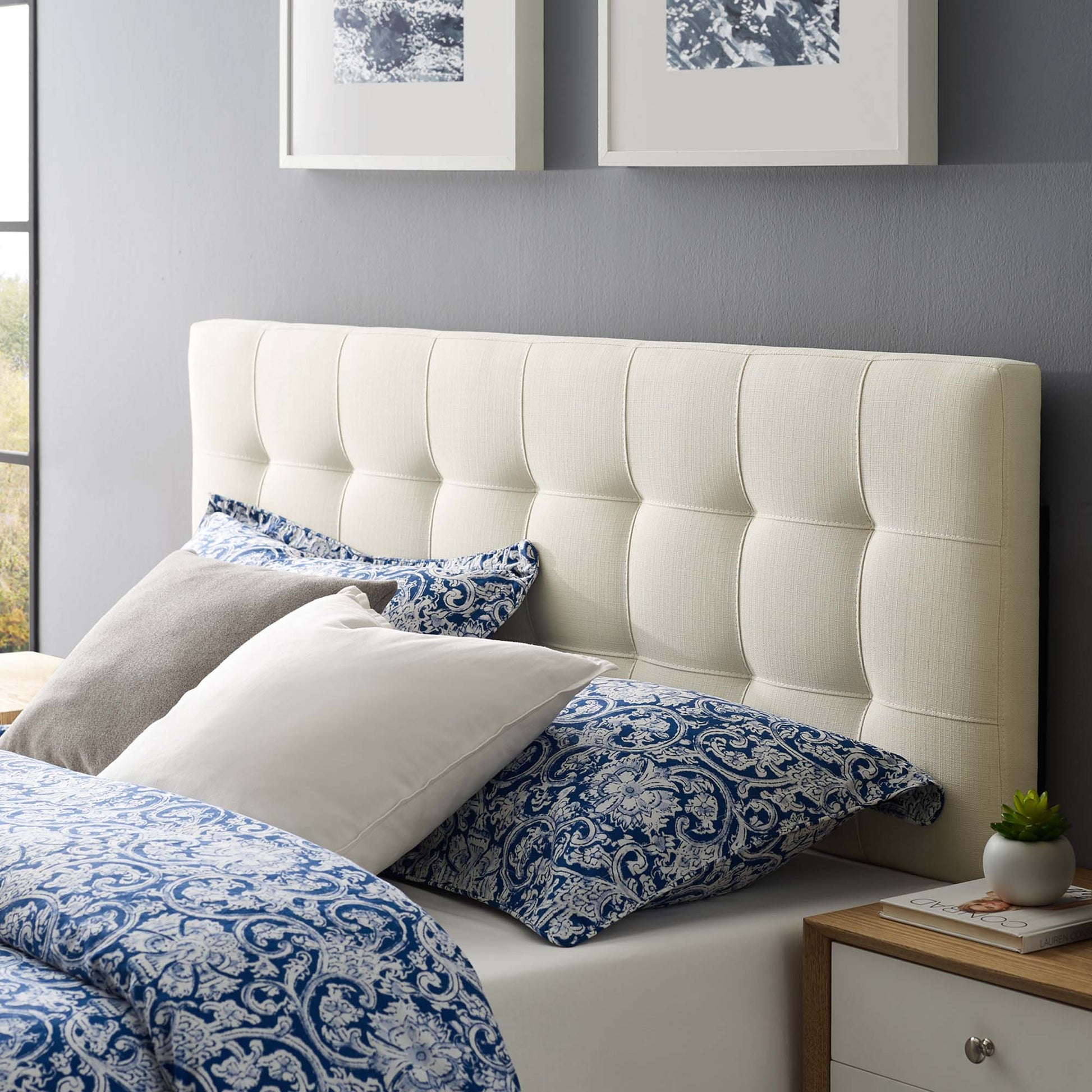 Lily Upholstered Fabric King Headboard by Modway - Best Buy Furniture