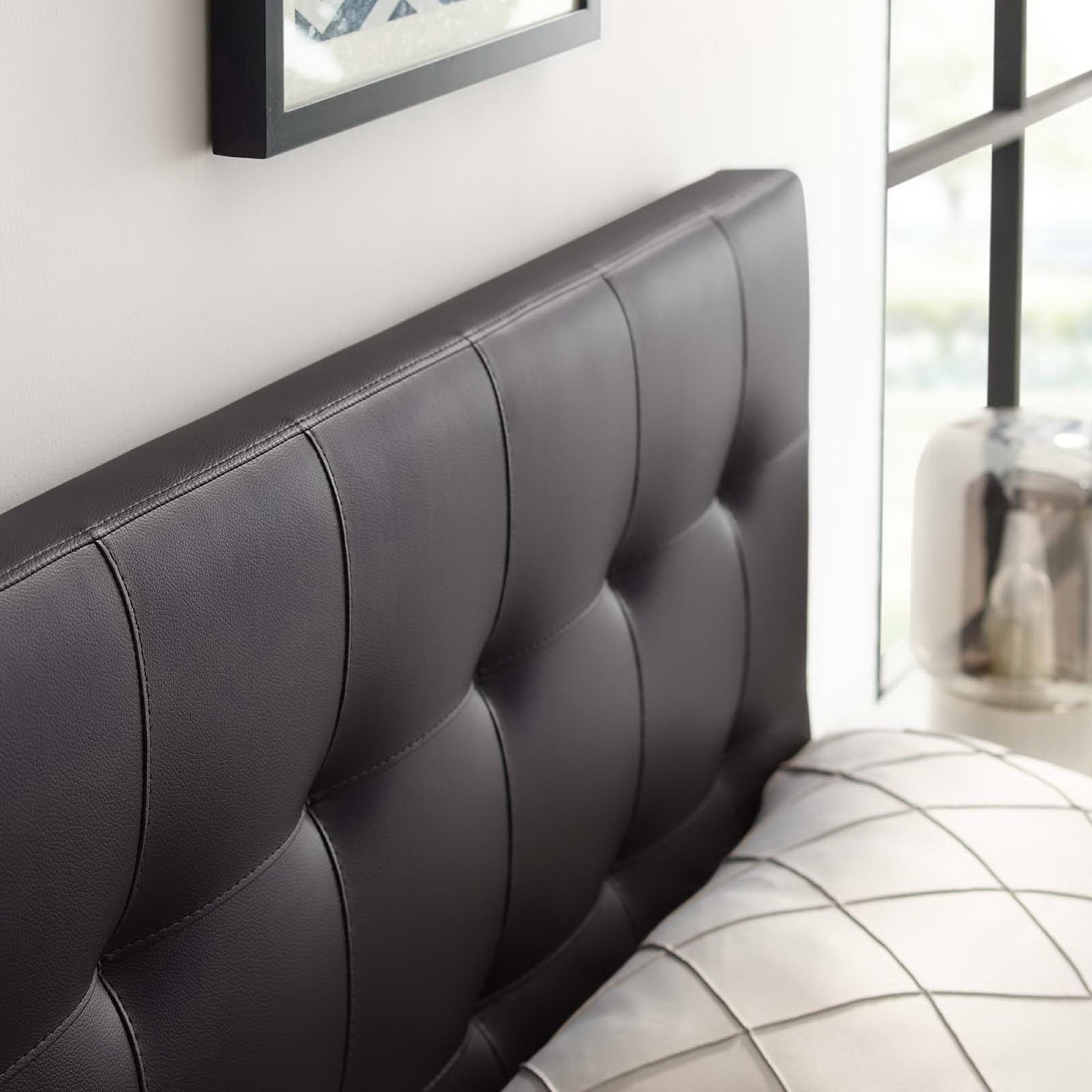 Lily Upholstered Vinyl King Headboard by Modway - Best Buy Furniture