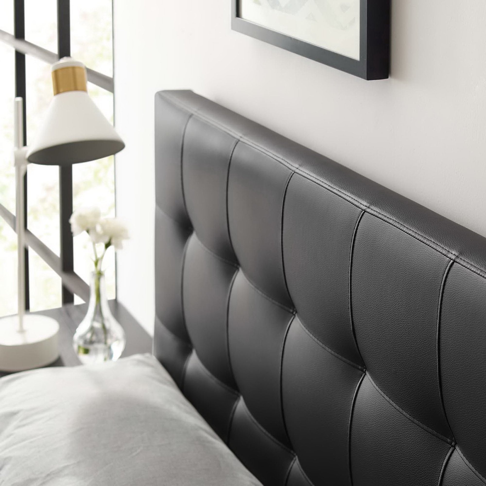Lily Upholstered Vinyl Full Headboard by Modway - Best Buy Furniture