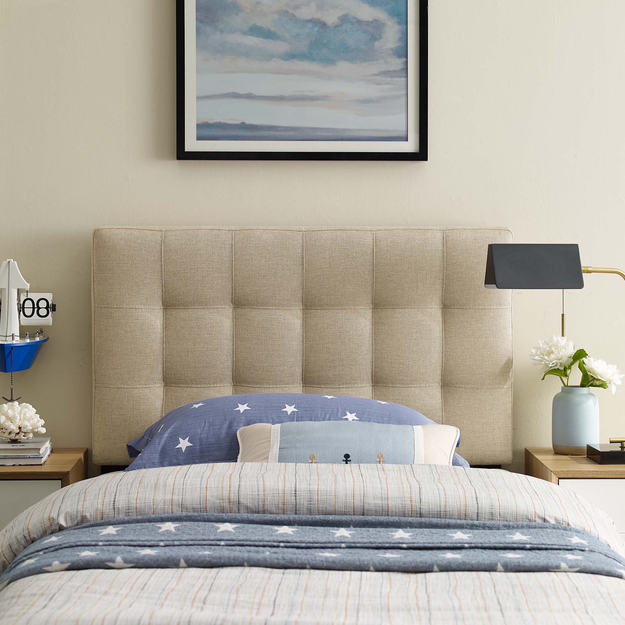 Lily Upholstered Fabric Twin Headboard by Modway - Best Buy Furniture