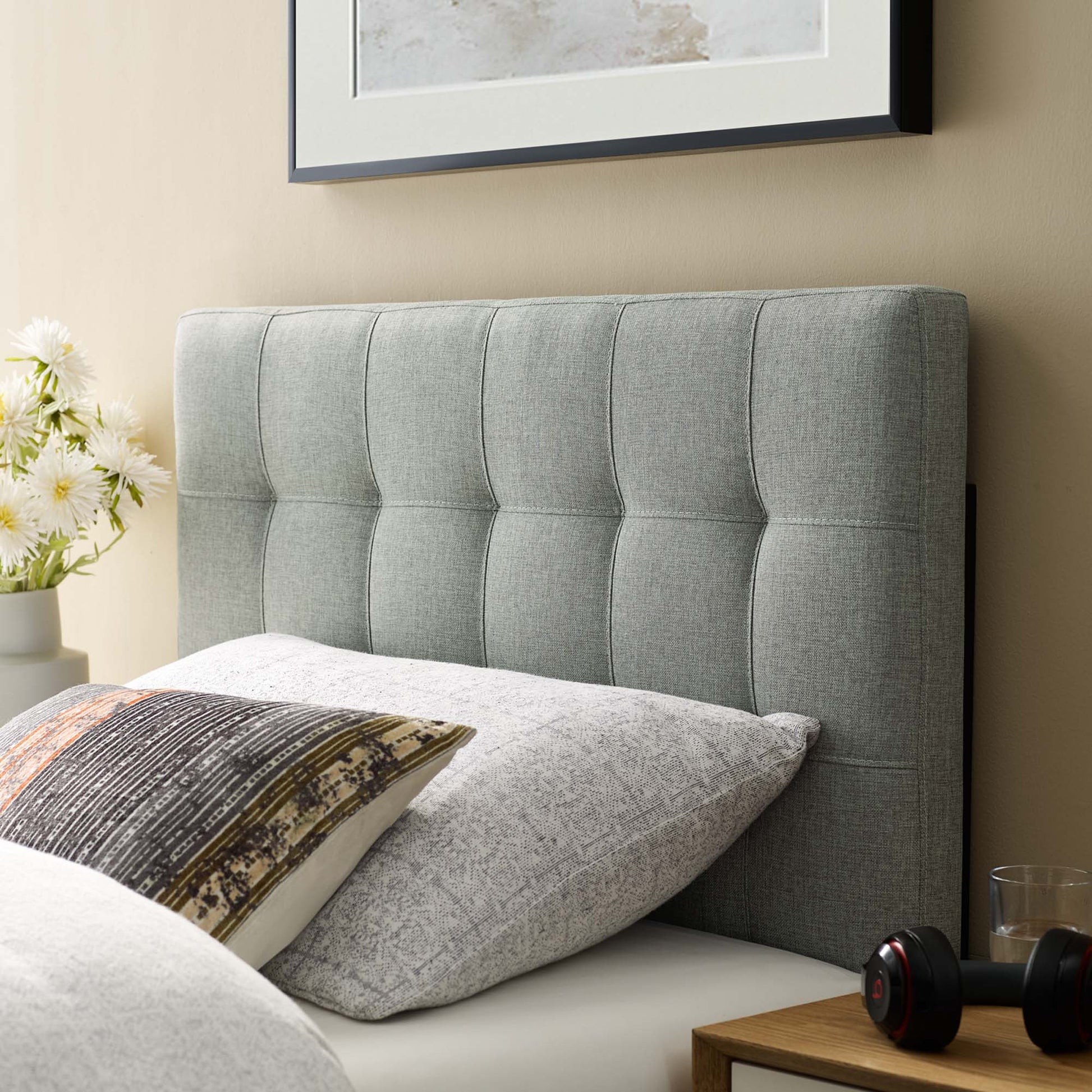 Lily Upholstered Fabric Twin Headboard by Modway - Best Buy Furniture