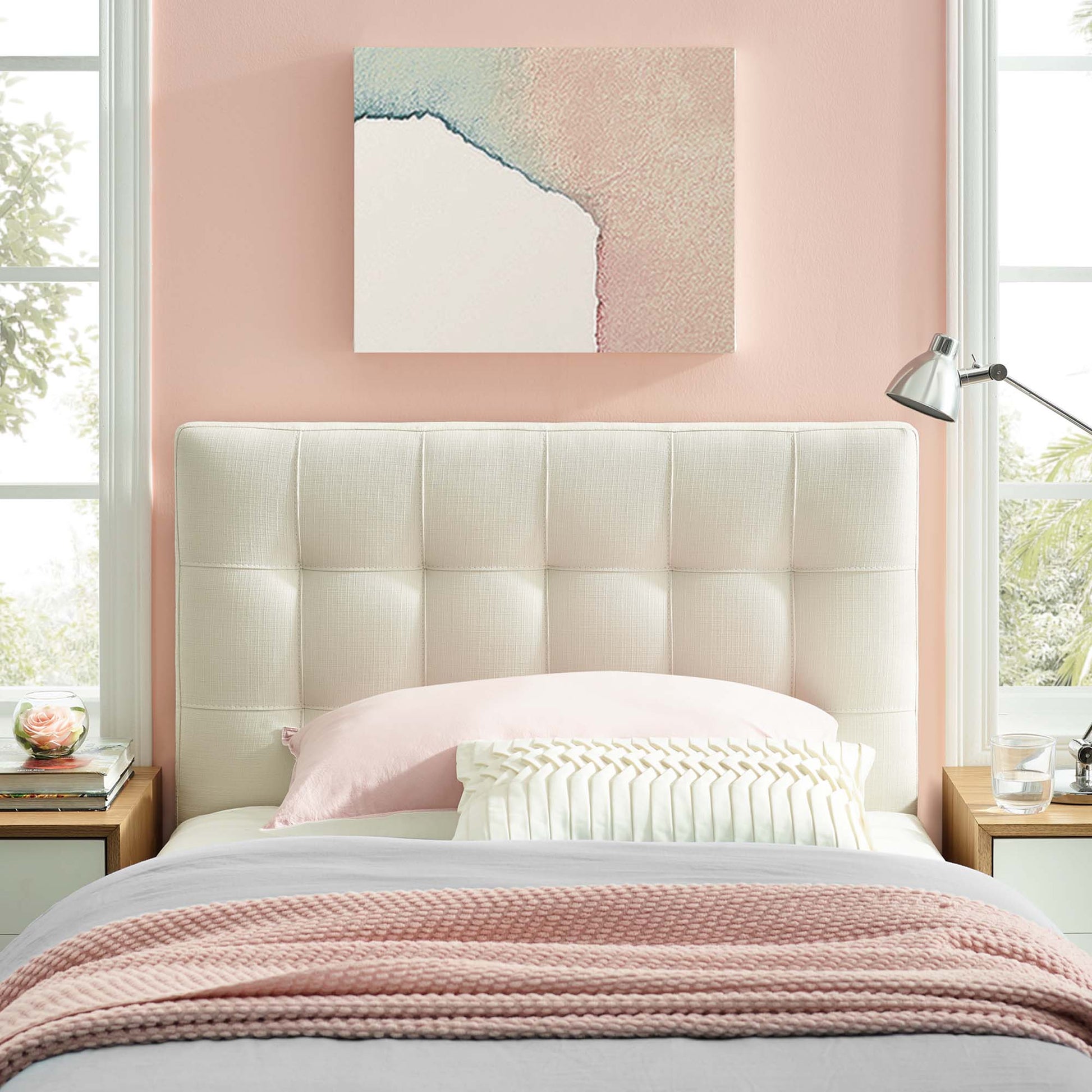 Lily Upholstered Fabric Twin Headboard by Modway - Best Buy Furniture
