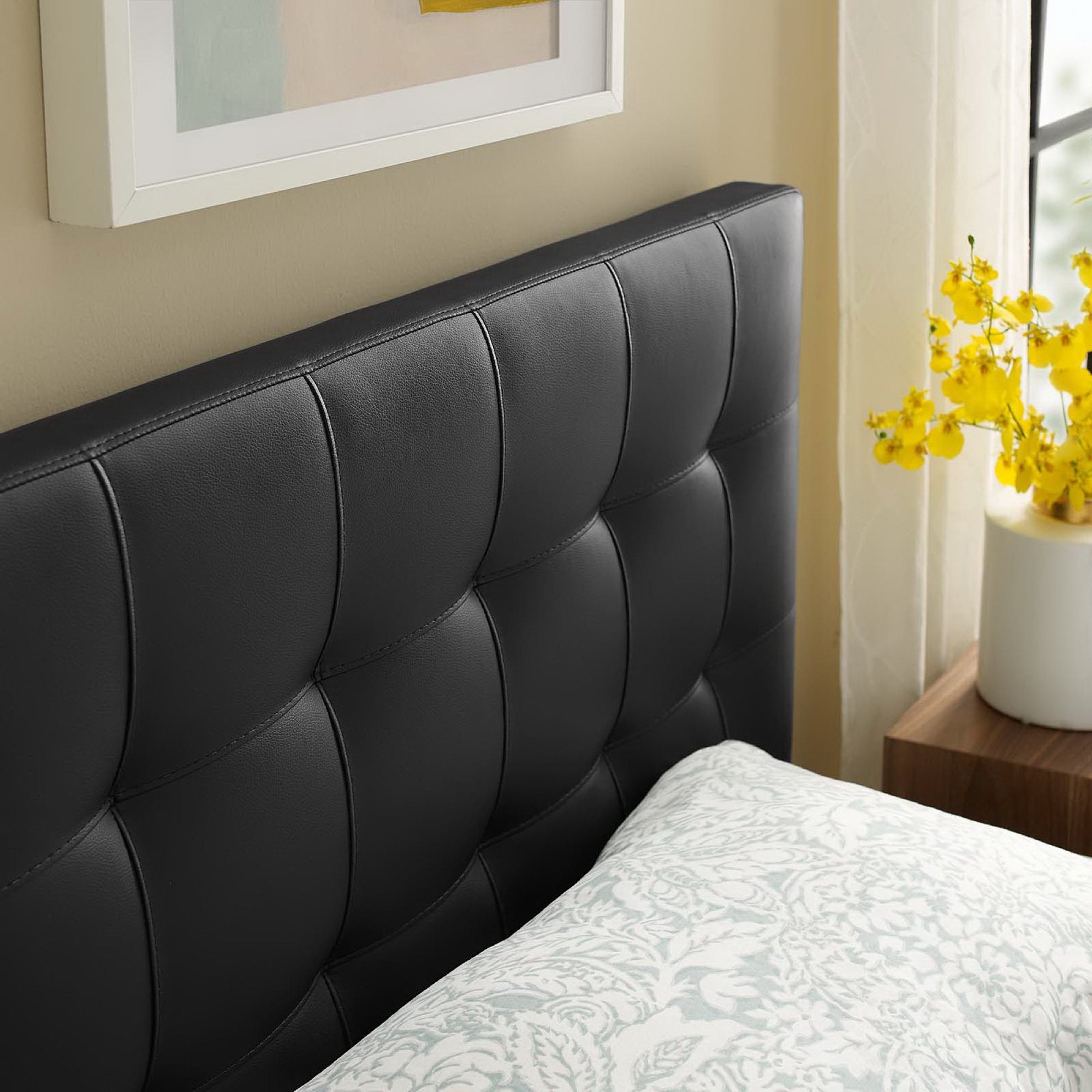 Lily Upholstered Vinyl Twin Headboard by Modway - Best Buy Furniture