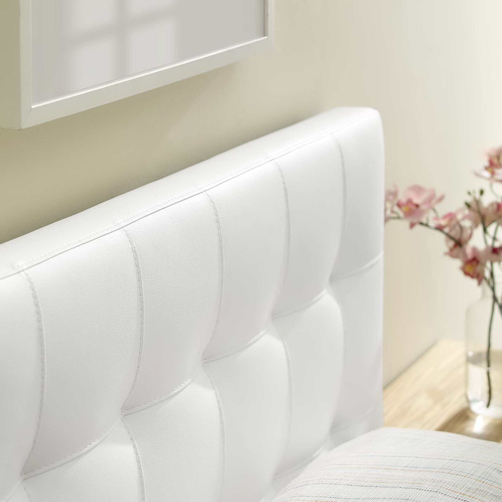 Lily Upholstered Vinyl Twin Headboard by Modway - Best Buy Furniture