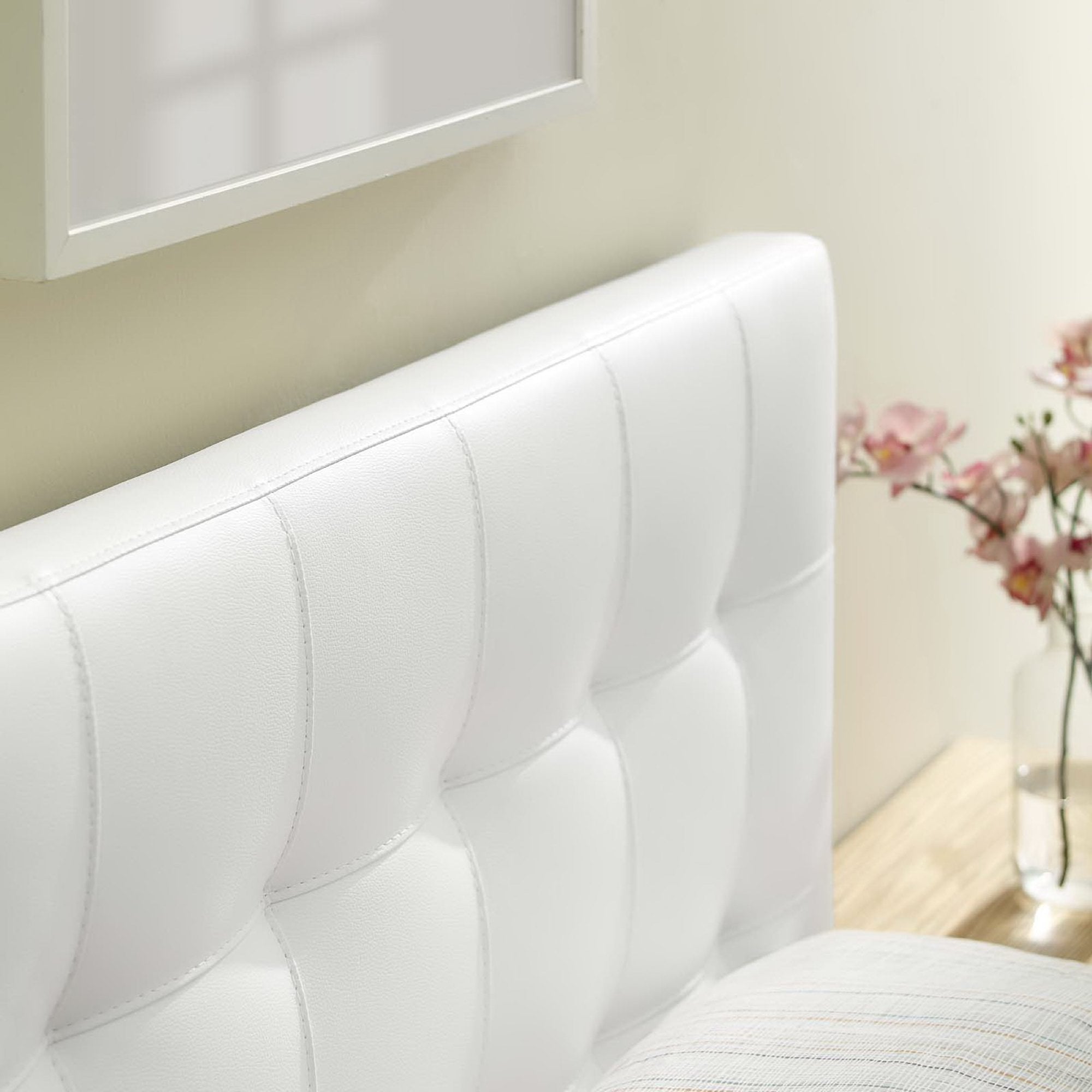 Lily Upholstered Vinyl Twin Headboard by Modway - Best Buy Furniture