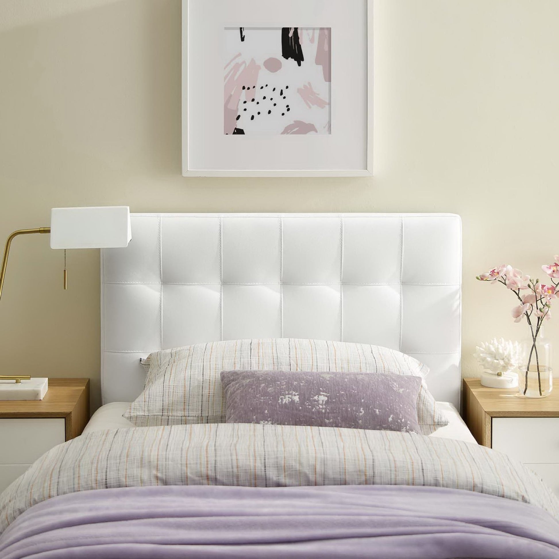 Lily Upholstered Vinyl Twin Headboard by Modway - Best Buy Furniture