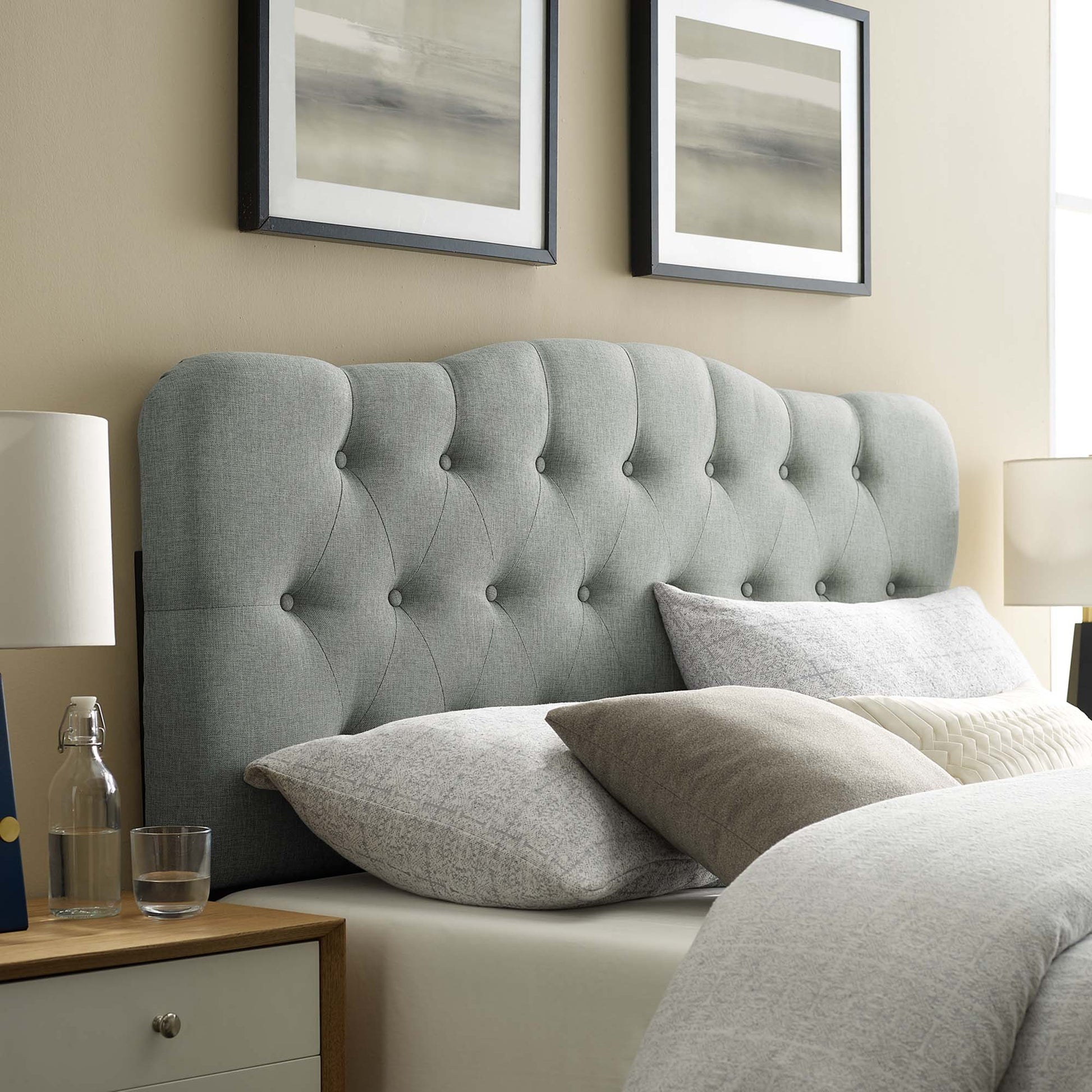Annabel Upholstered Fabric Queen Headboard by Modway - Best Buy Furniture