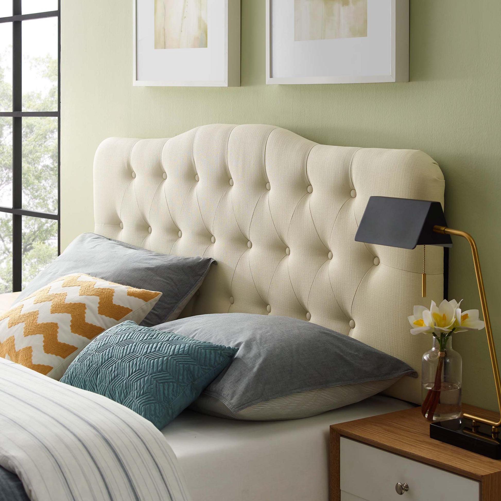 Annabel Upholstered Fabric Queen Headboard by Modway - Best Buy Furniture