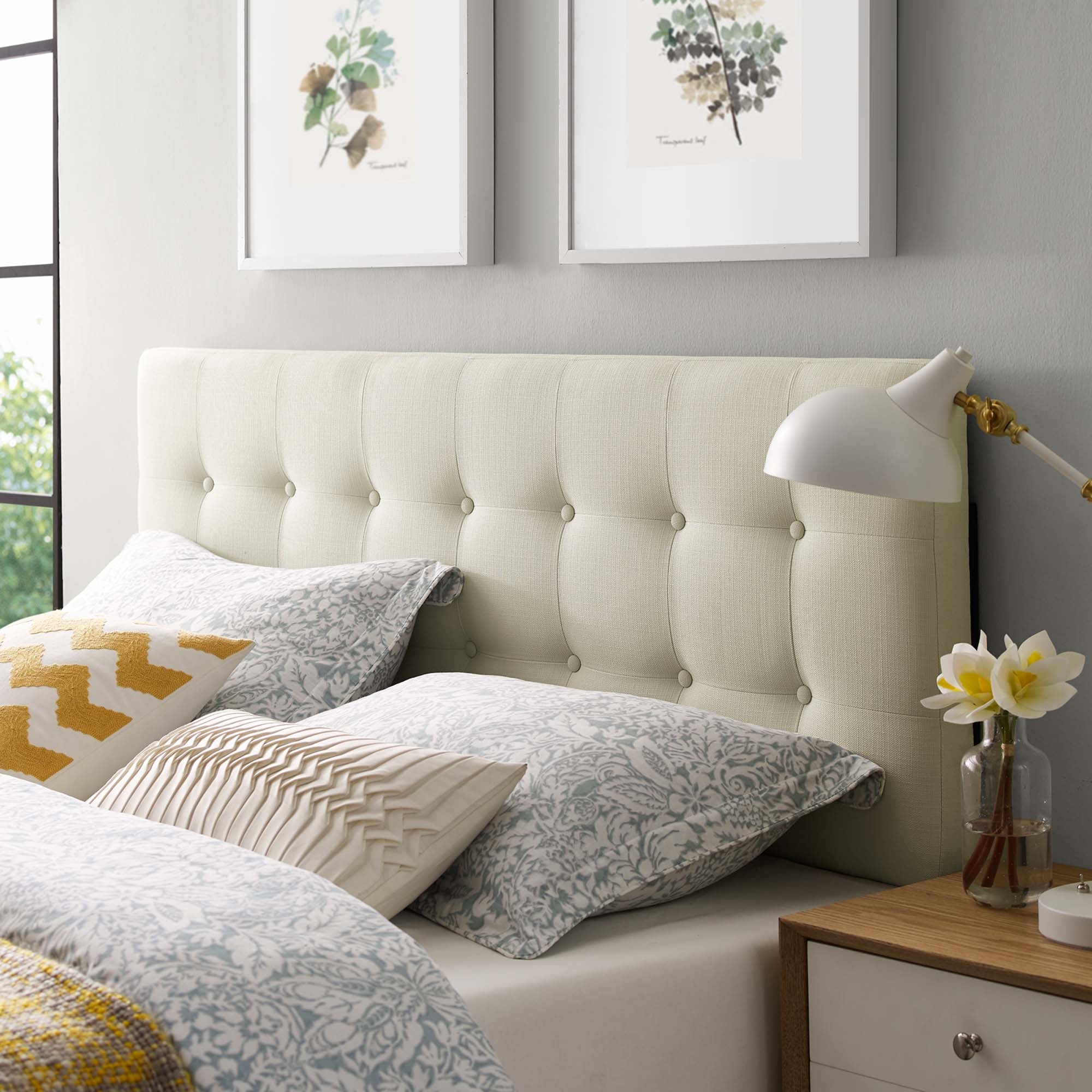 Emily Upholstered Fabric Queen Headboard by Modway - Best Buy Furniture